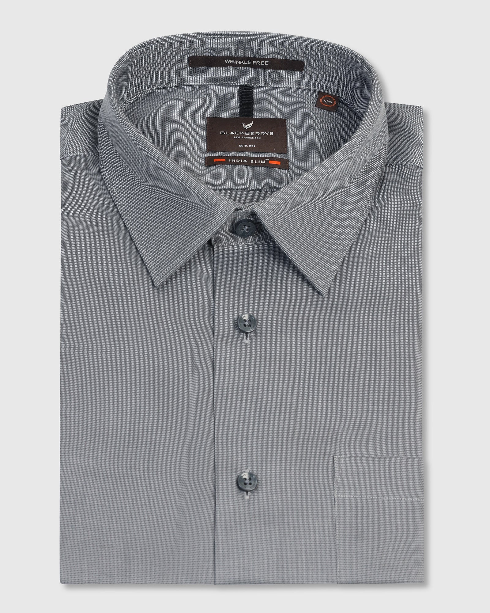 Non Iron Formal Grey Textured Shirt - Vlog - Image 5