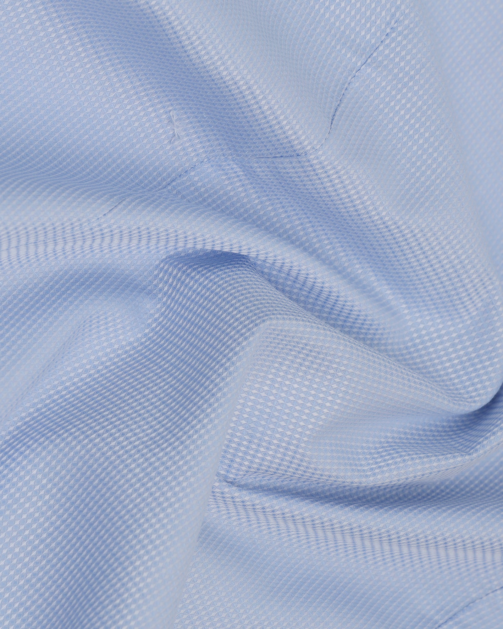 Formal Half Sleeve Blue Textured Shirt - Pace - Image 6