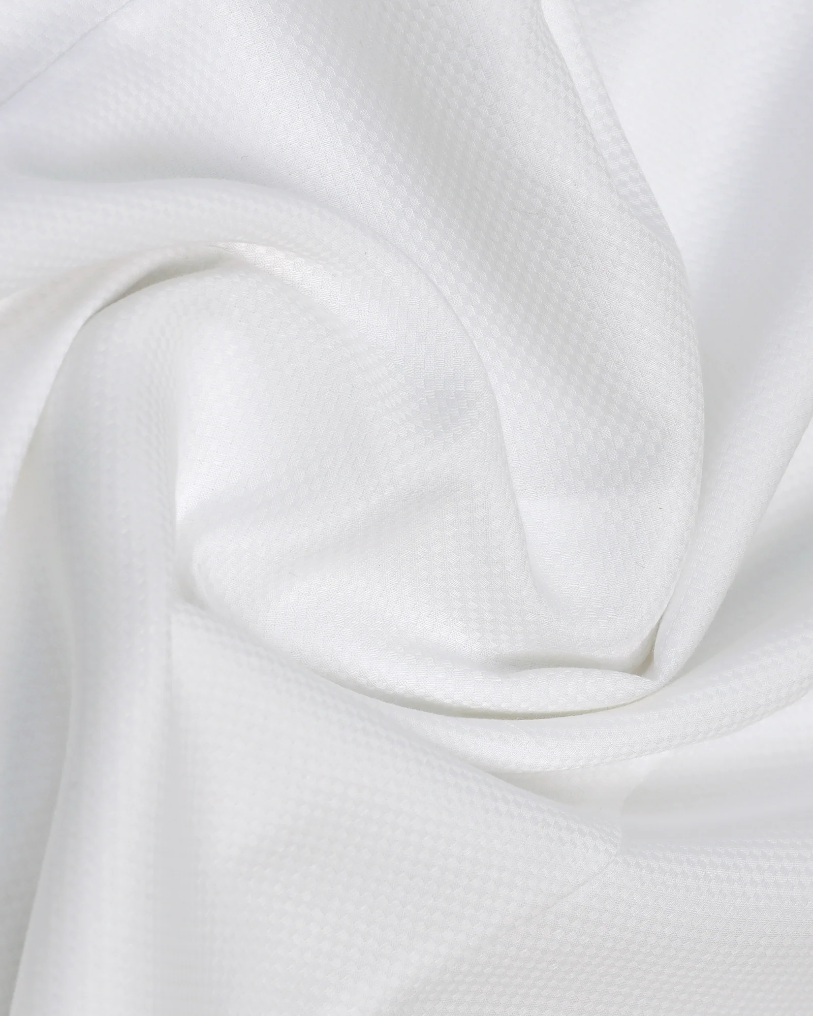 Formal Half Sleeve White Textured Shirt - Noir - Image 6