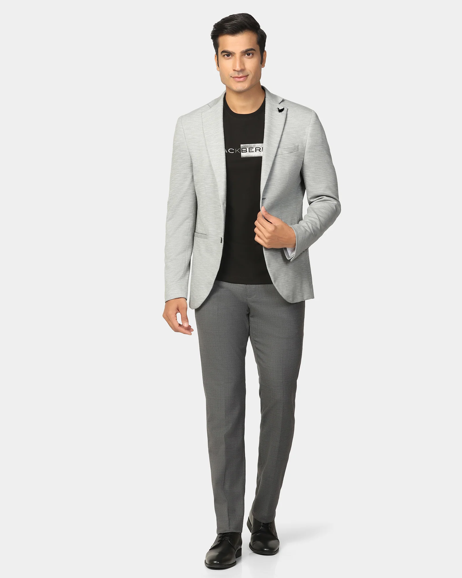 Formal Light Grey Textured Blazer - Jacobs - Image 7