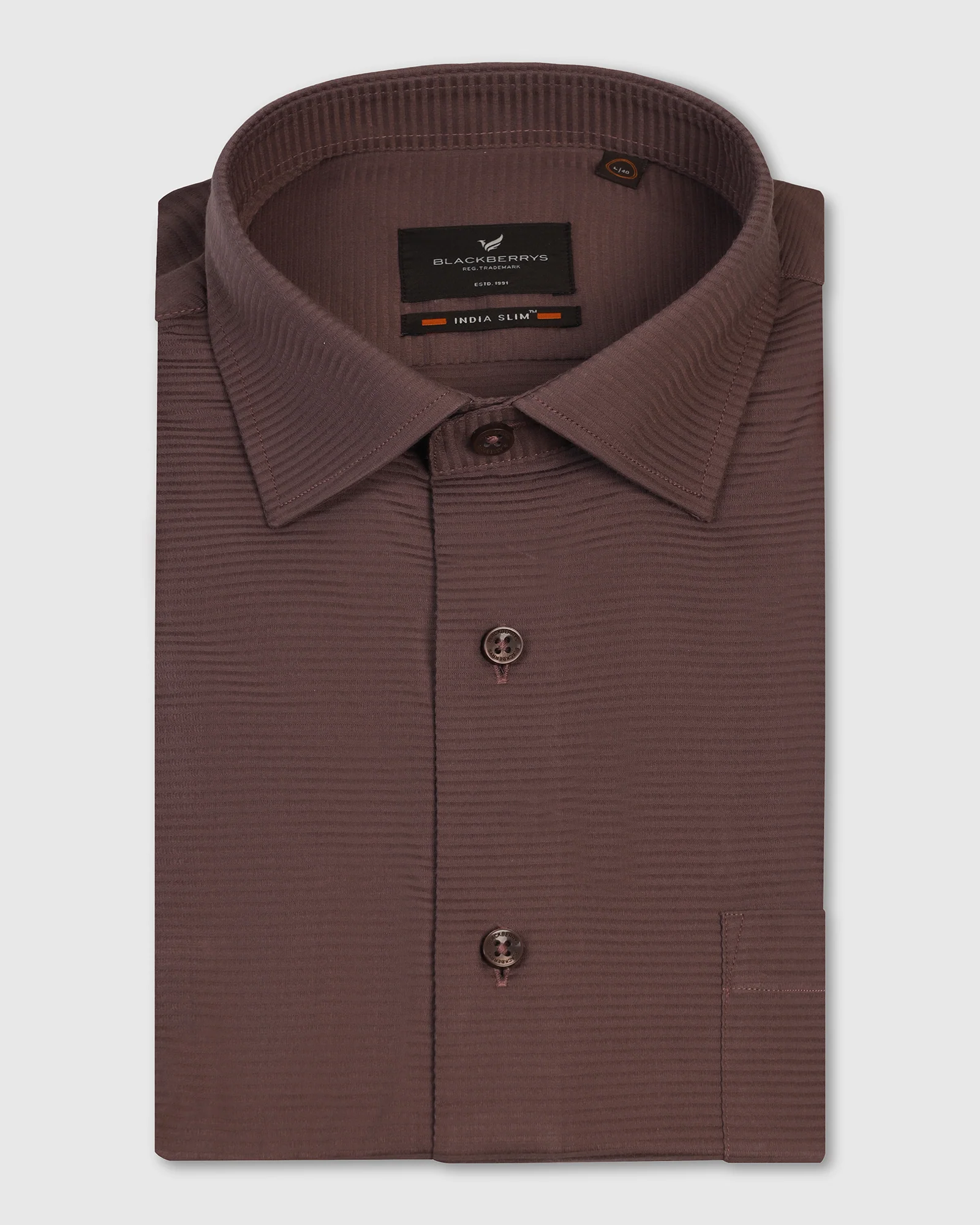 Formal Maroon Stripe Shirt - Merlot - Image 5