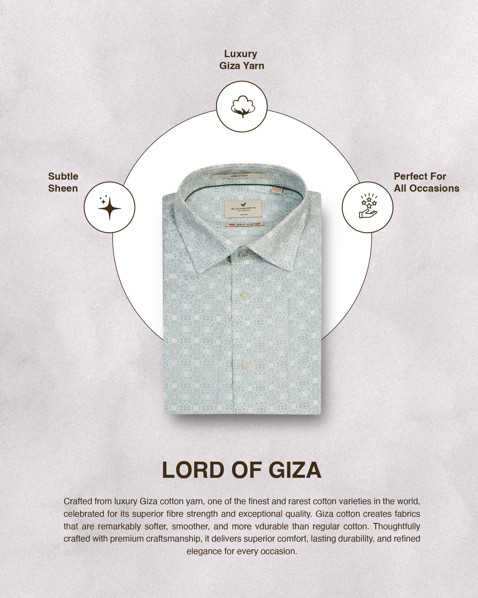 Formal Mint Printed Shirt - Drum - Image 5