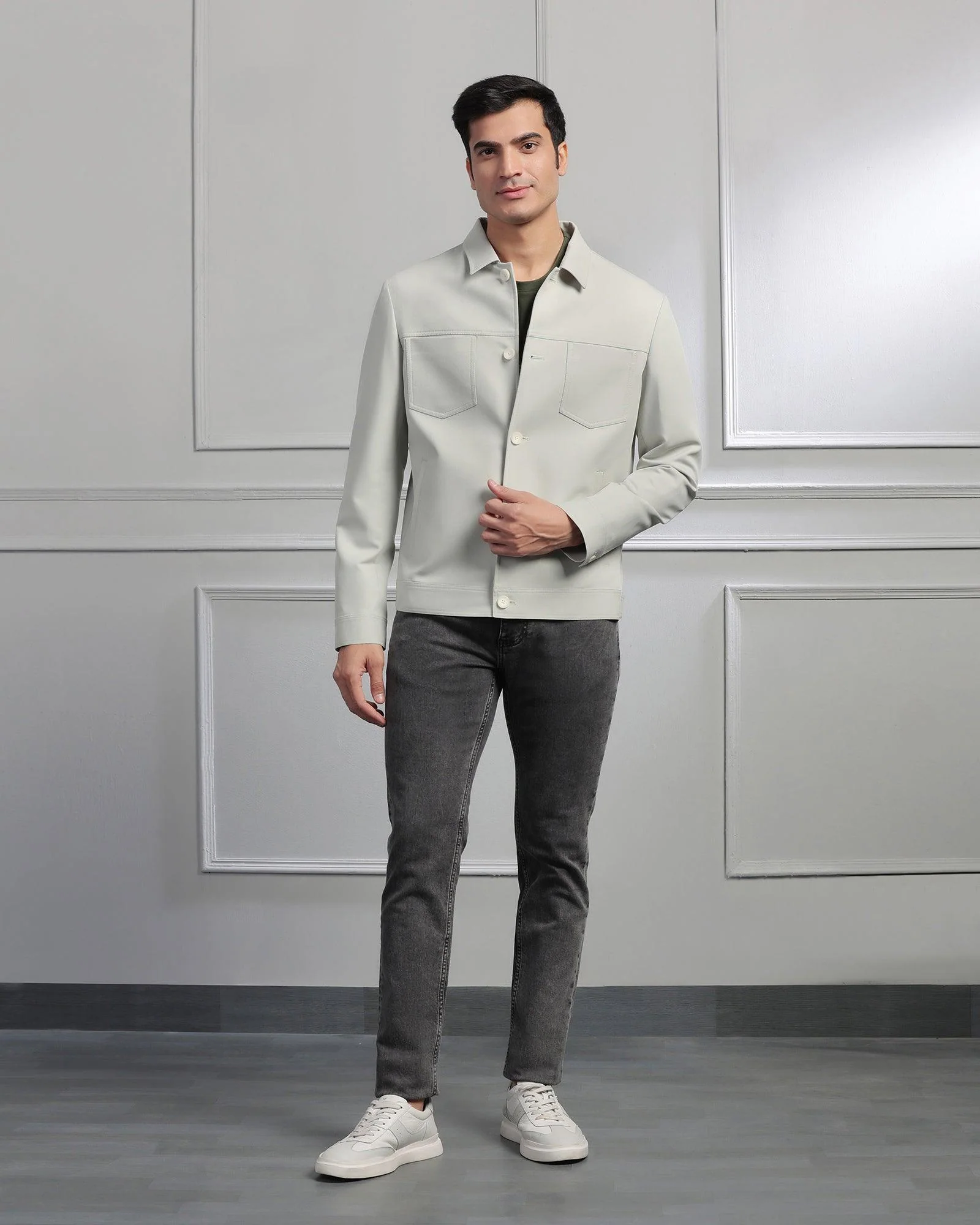 Formal Mint Solid Jacket - Garnet - Image 3