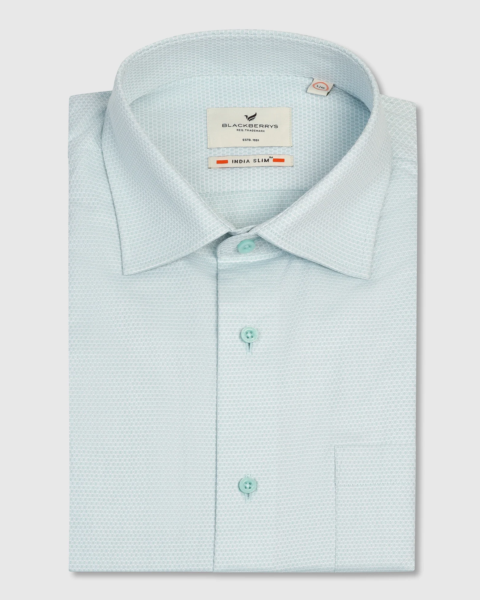 Formal Mint Textured Shirt - Benet - Image 5