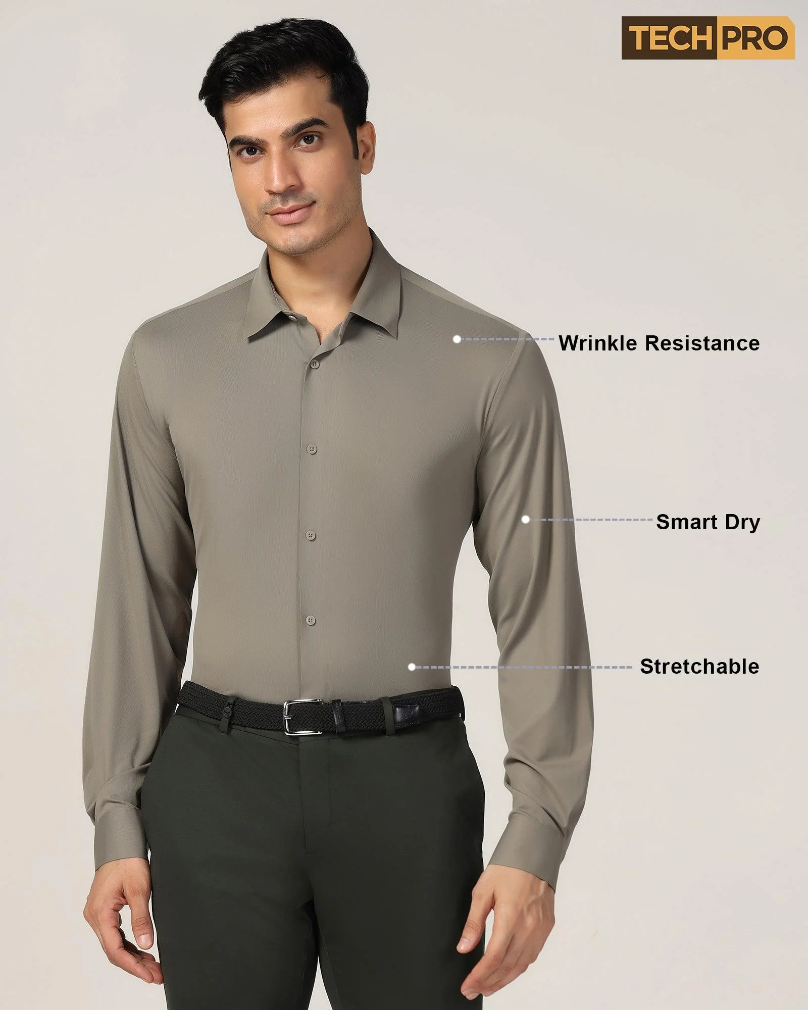 TechPro Formal Mouse Solid Shirt - Alfie - Image 9