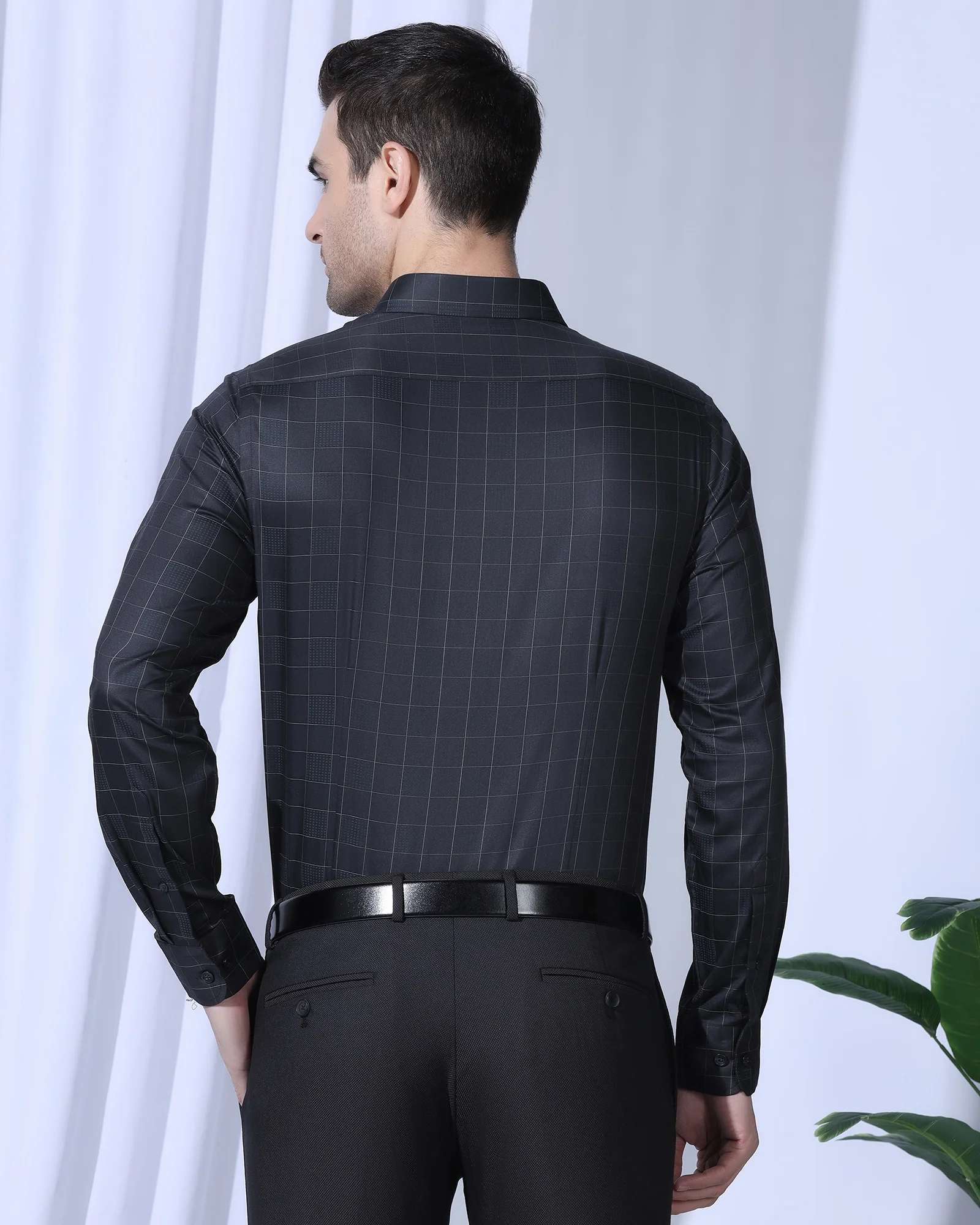 Formal Navy Check Shirt - Julian - Image 2