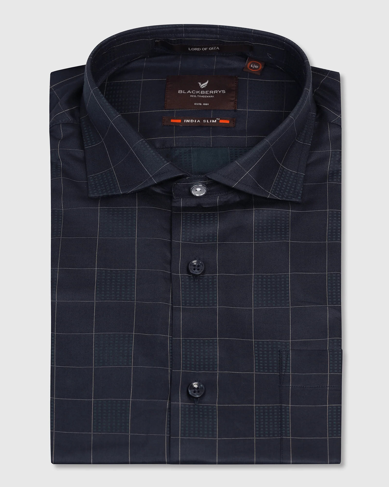 Formal Navy Check Shirt - Julian - Image 5