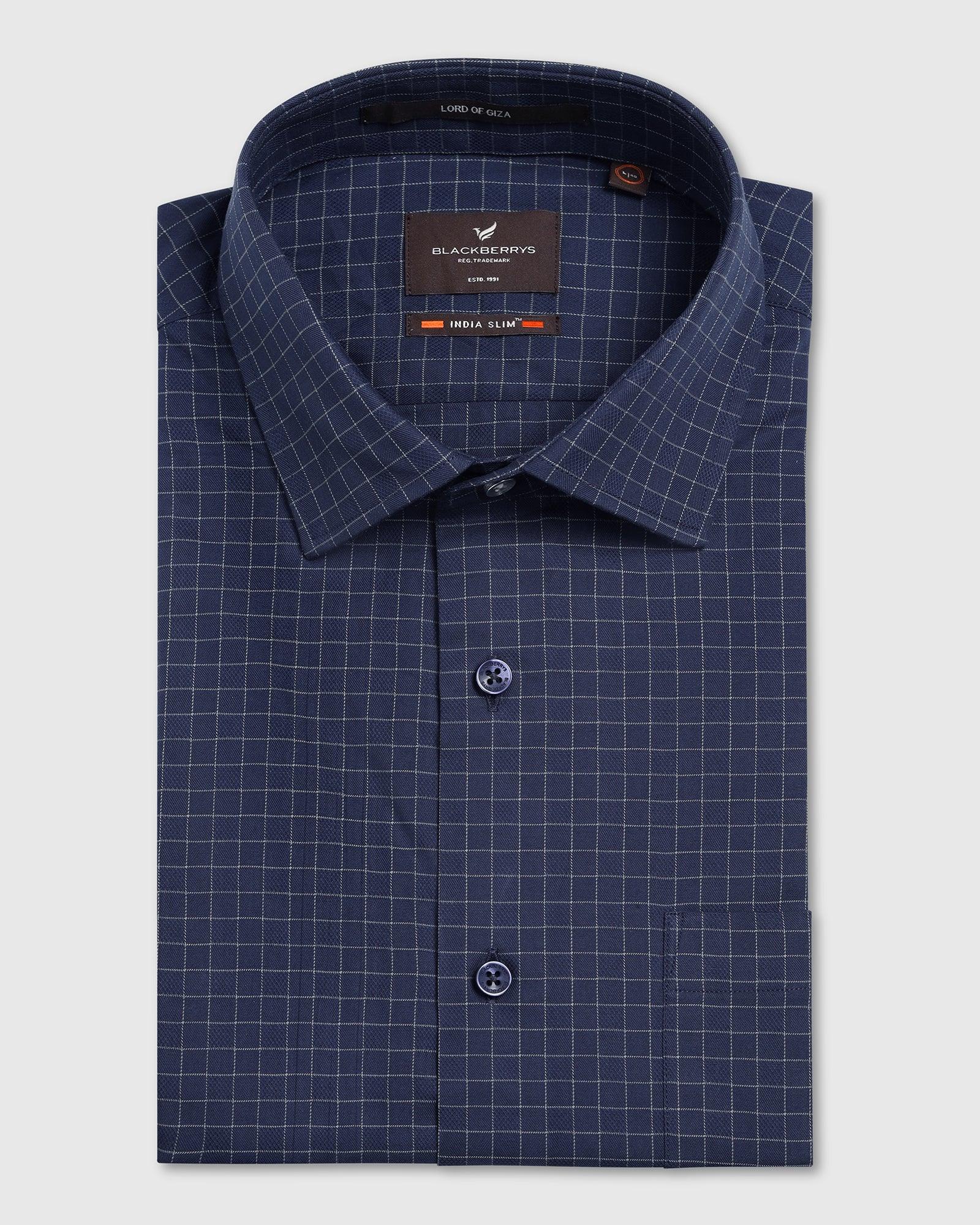 Formal Navy Check Shirt - Watson - Image 5
