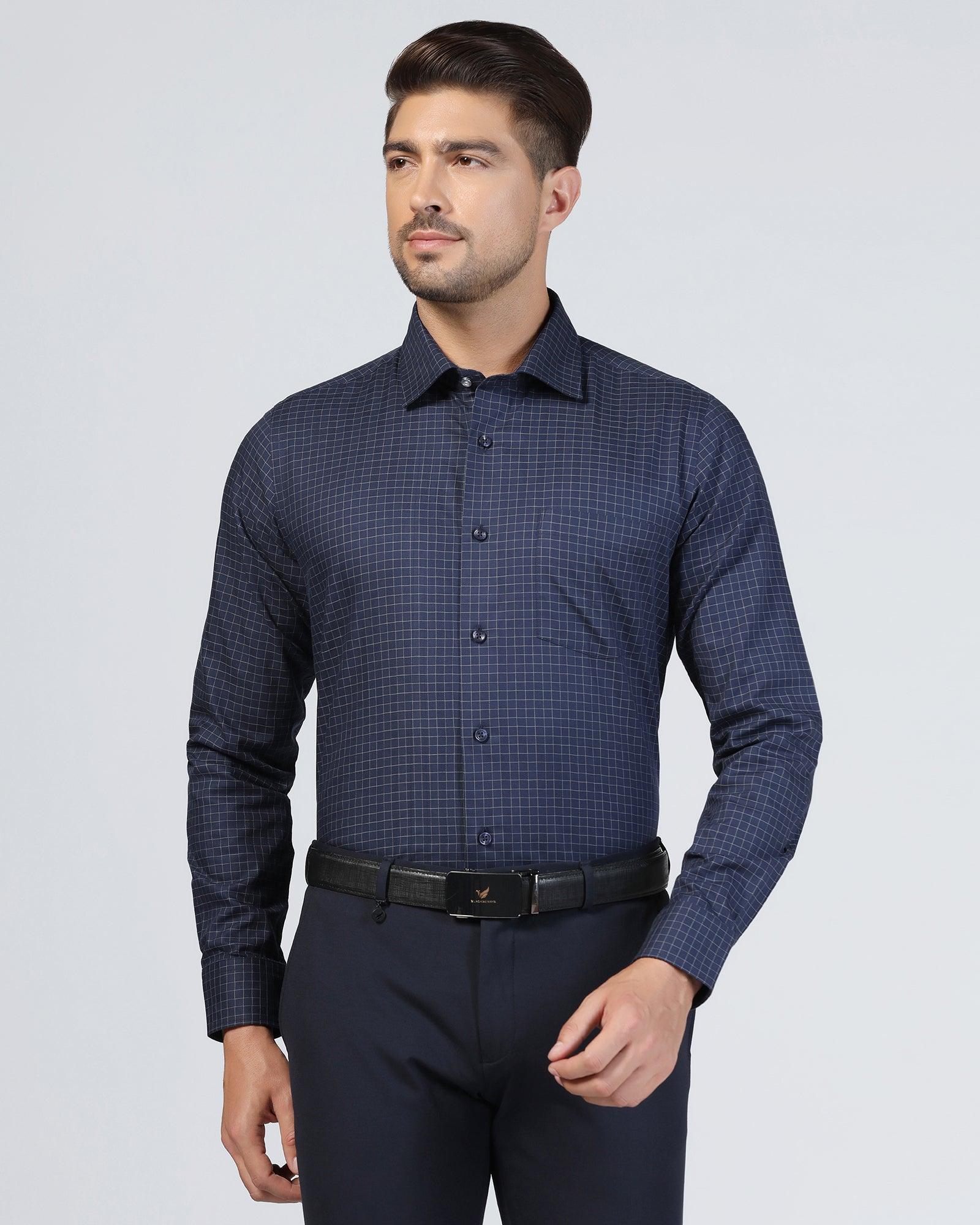 Formal Navy Check Shirt - Watson - Image 7