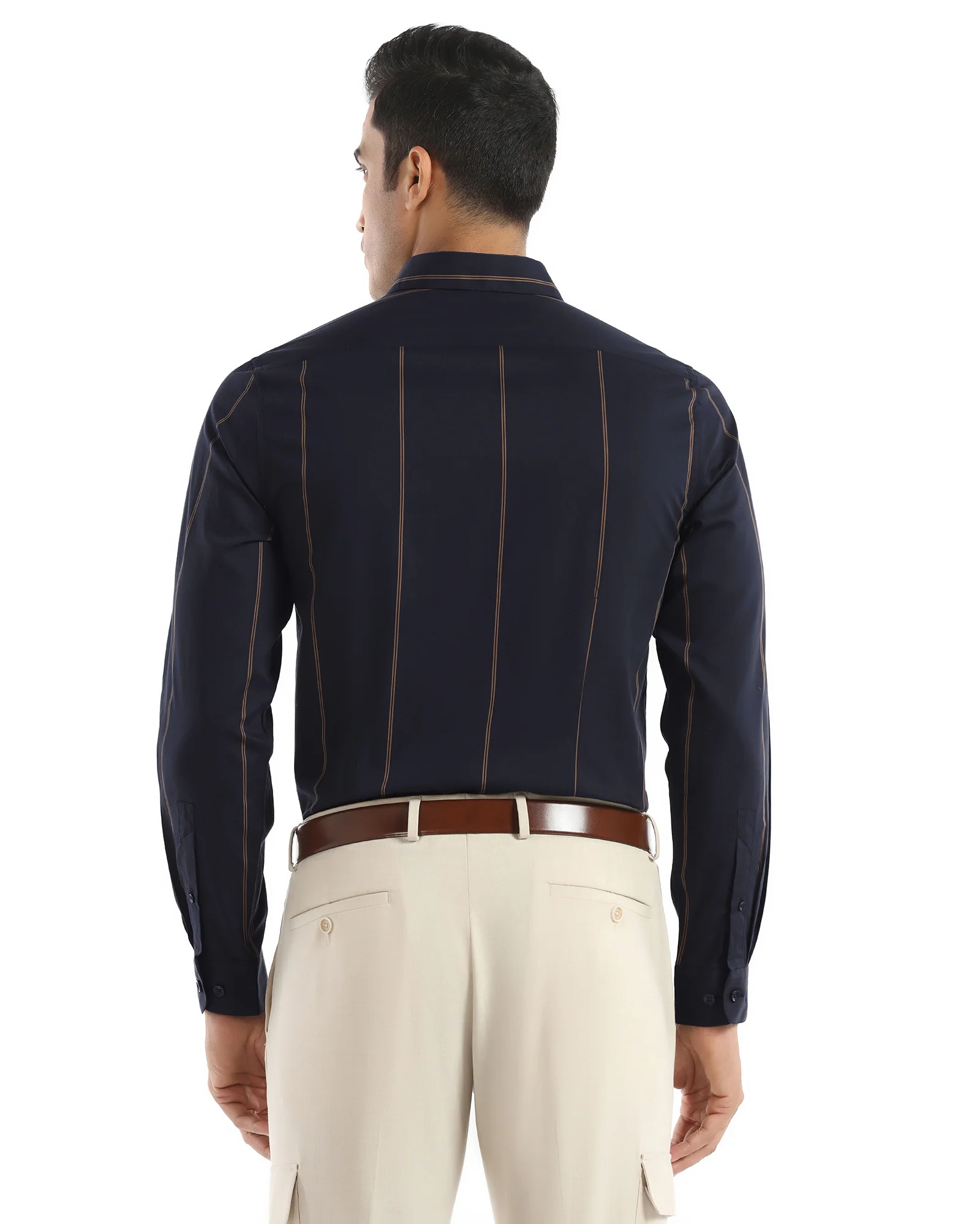 Formal Navy Stripe Shirt - Swing - Image 2