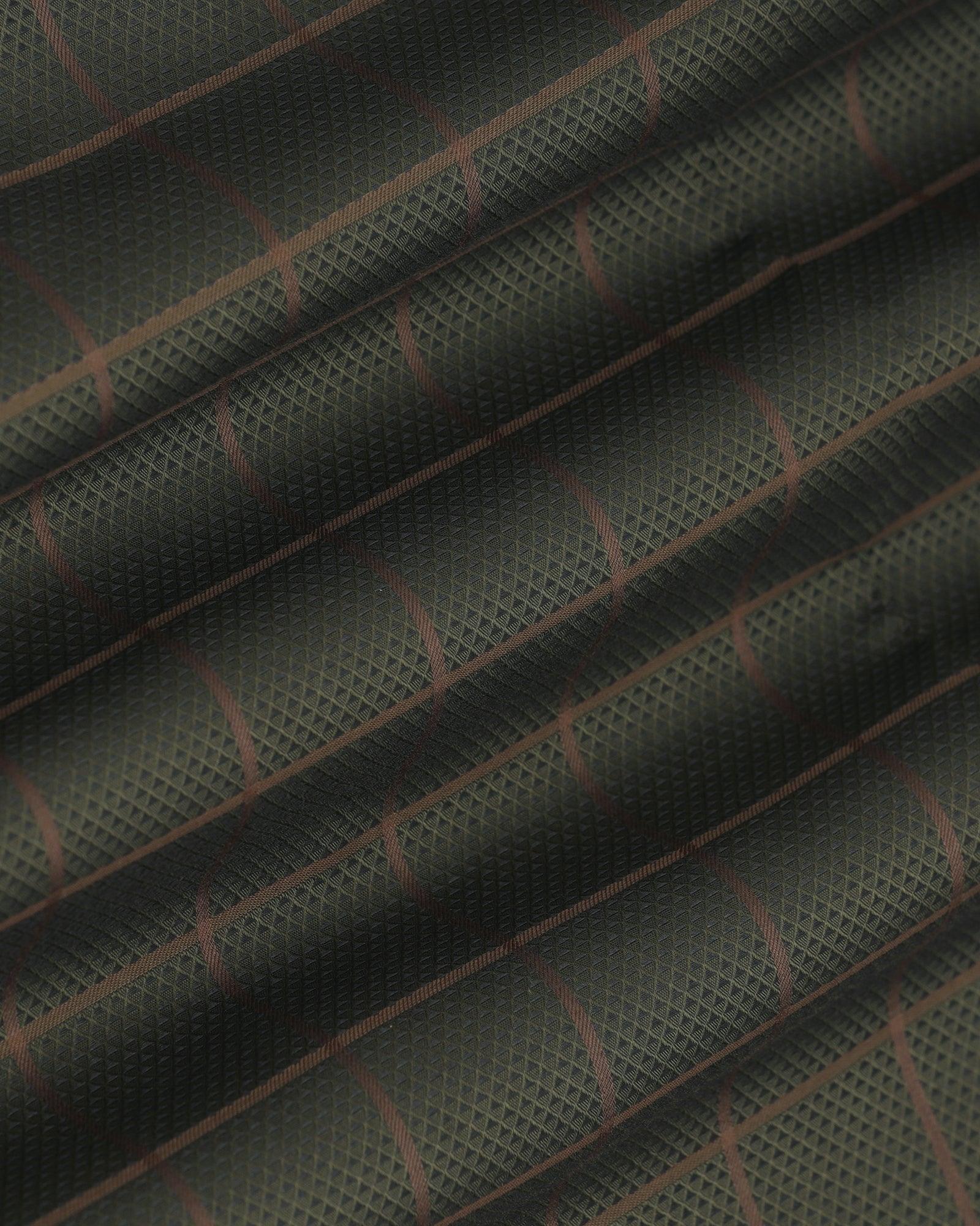 Formal Olive Check Shirt - Carman - Image 6