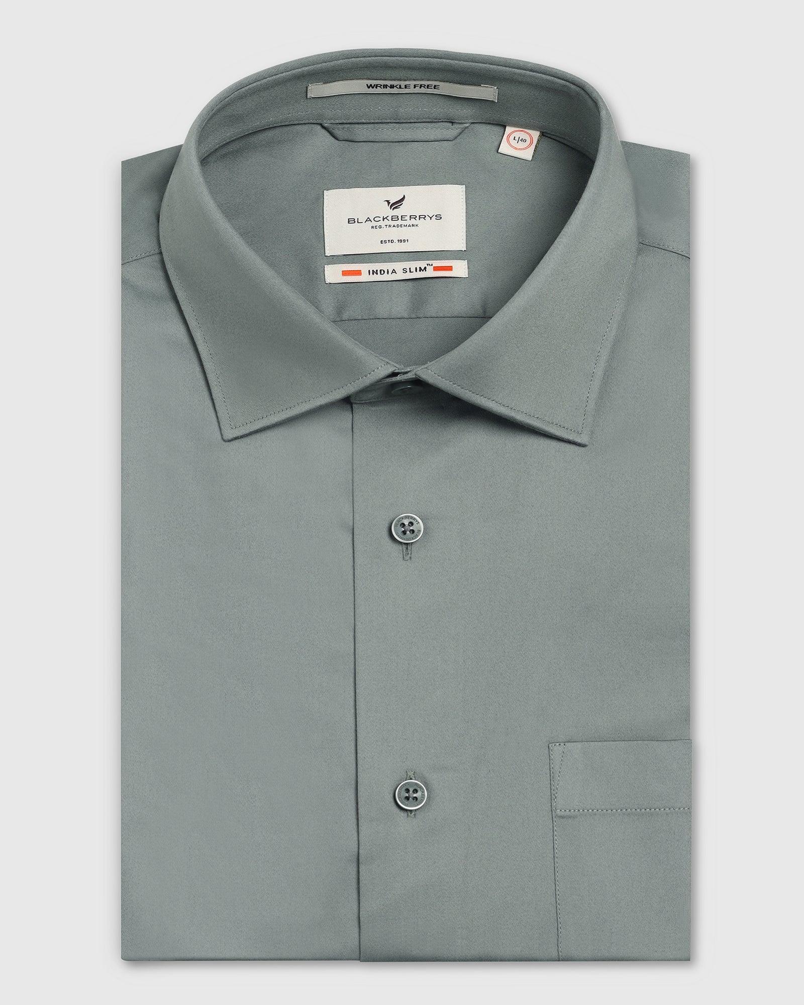 Non Iron Formal Olive Solid Shirt - Rolf - Image 5