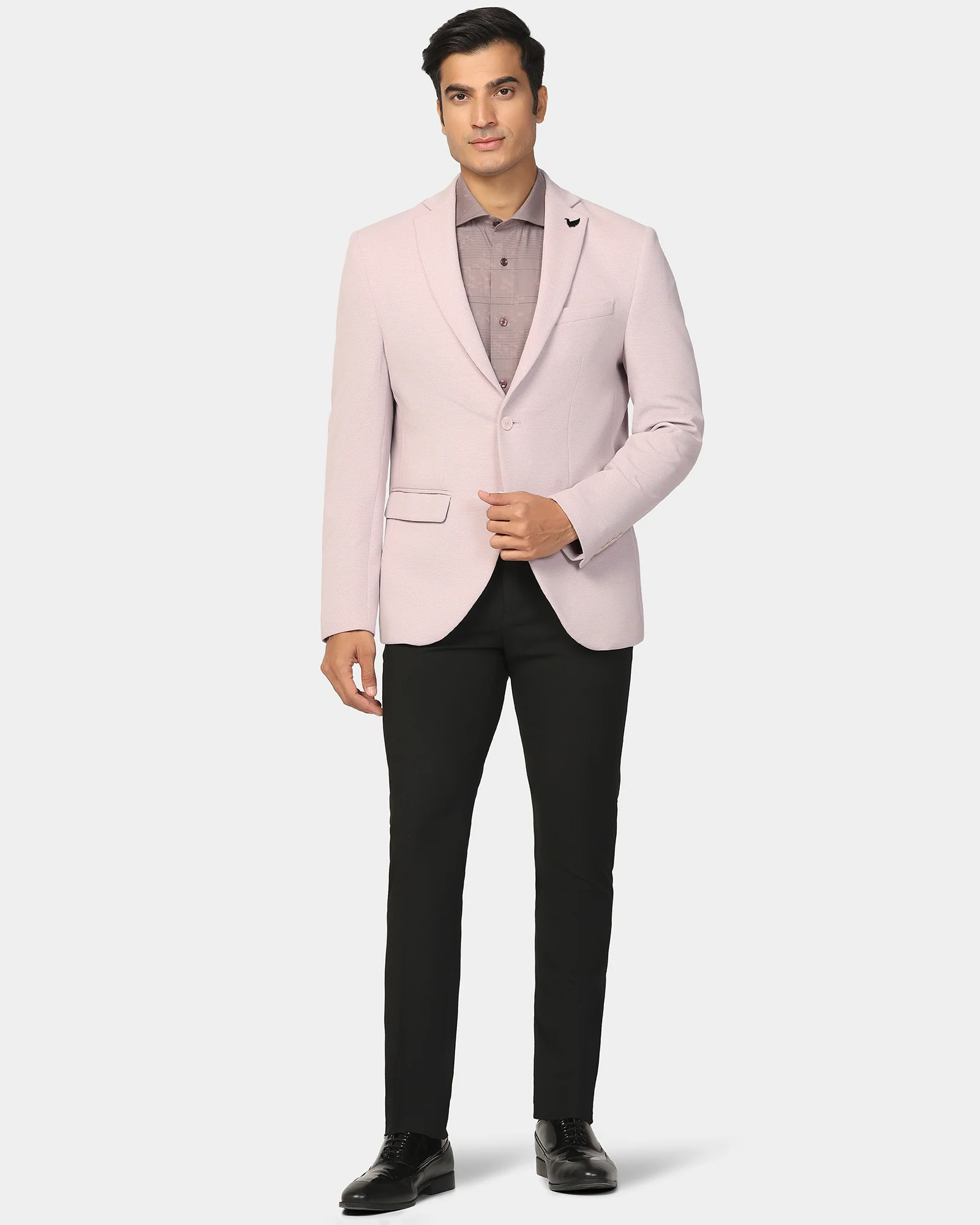 Formal Pink Textured Blazer - Revlon - Image 3