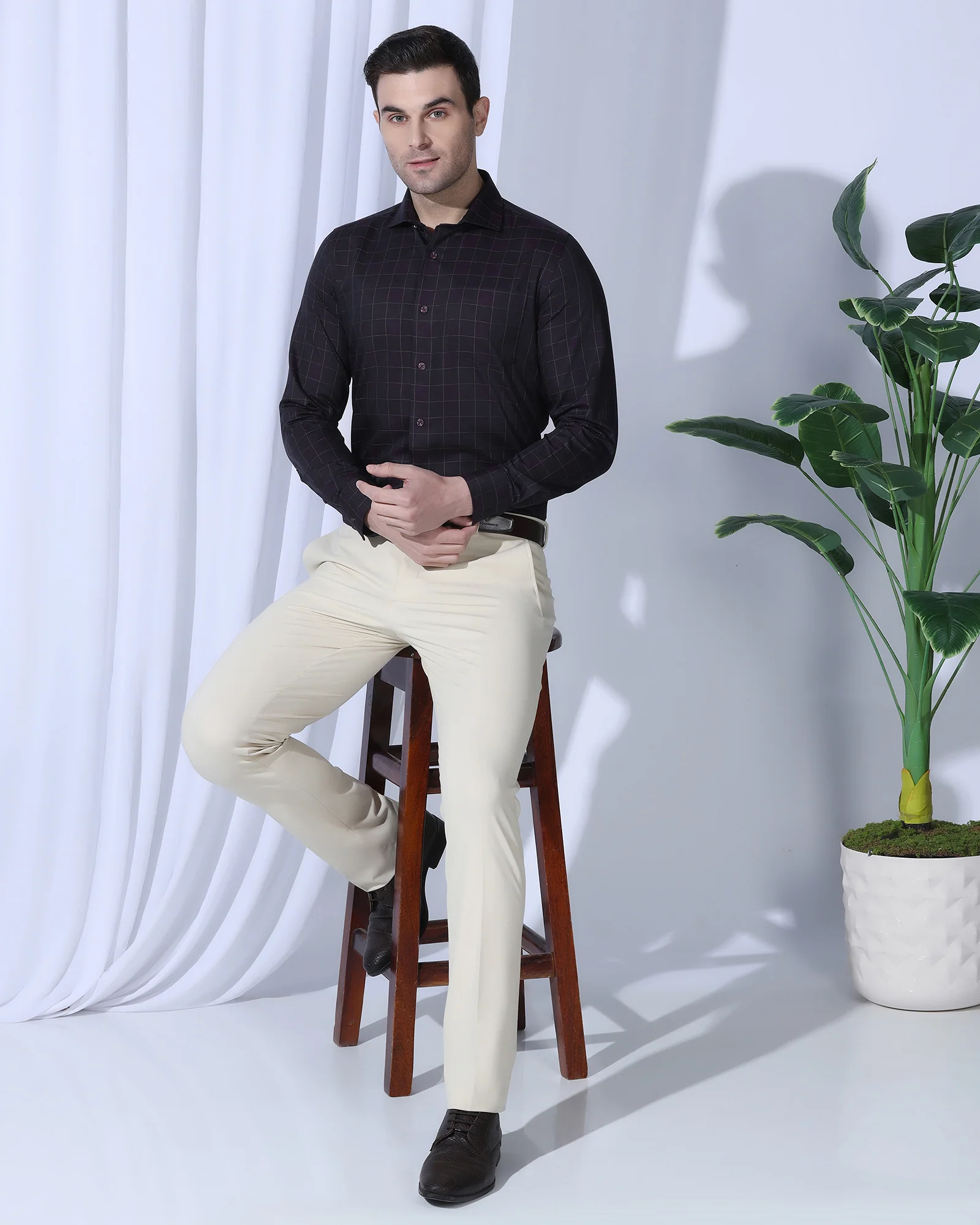 Formal Purple Check Shirt - Julian - Image 7