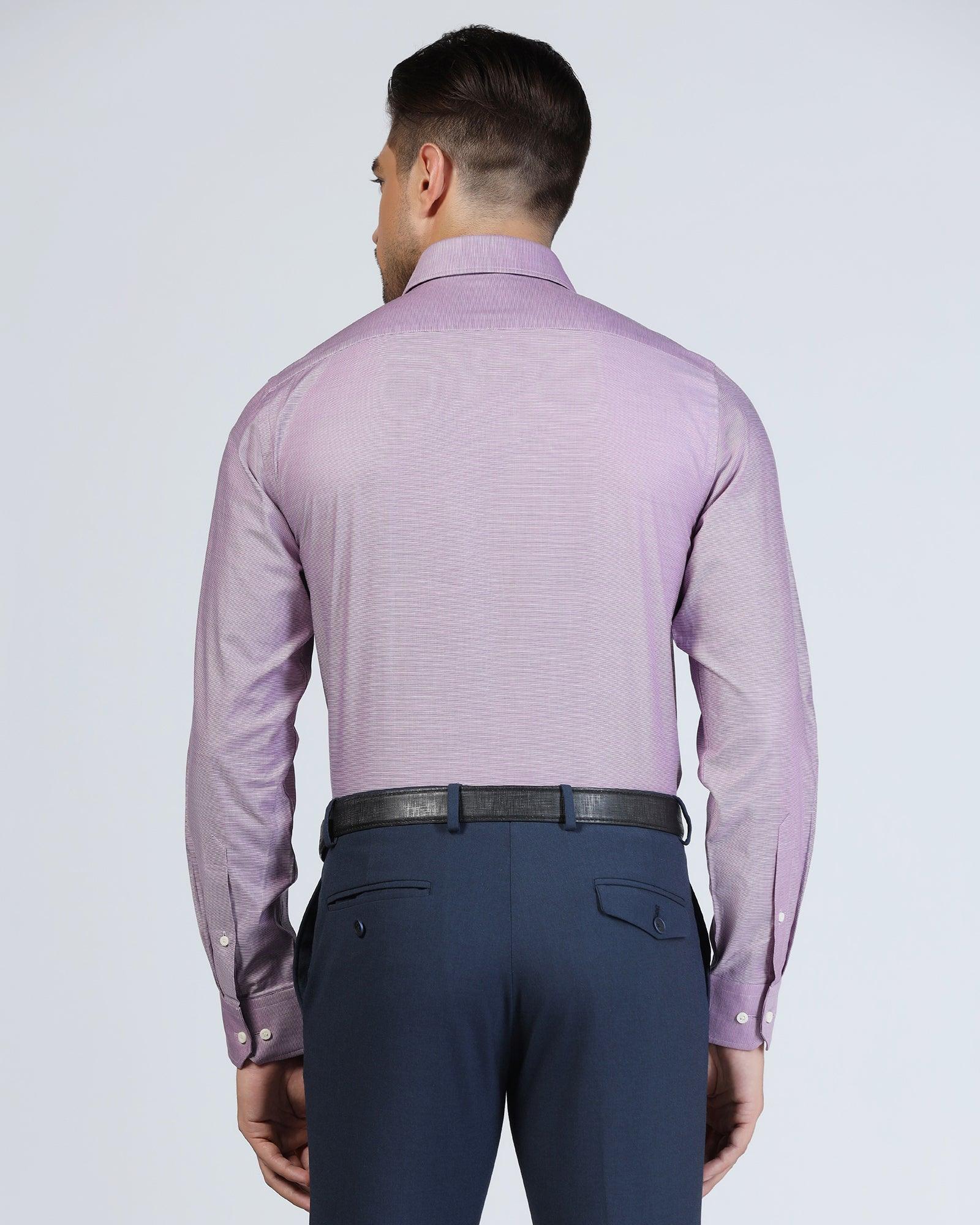 Formal Purple Textured Shirt - Robot - Image 2
