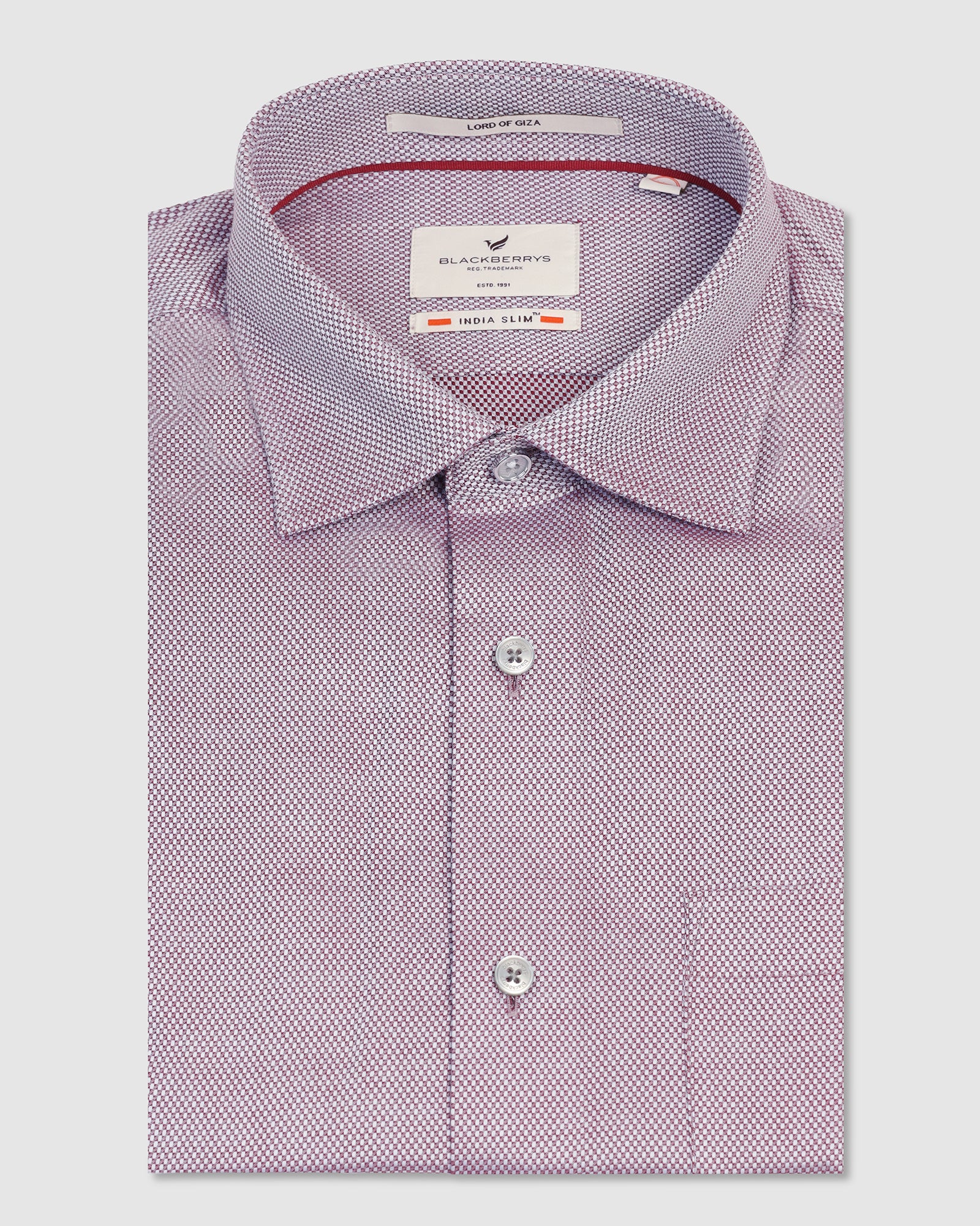 Formal Red Textured Shirt - Quent - Image 5