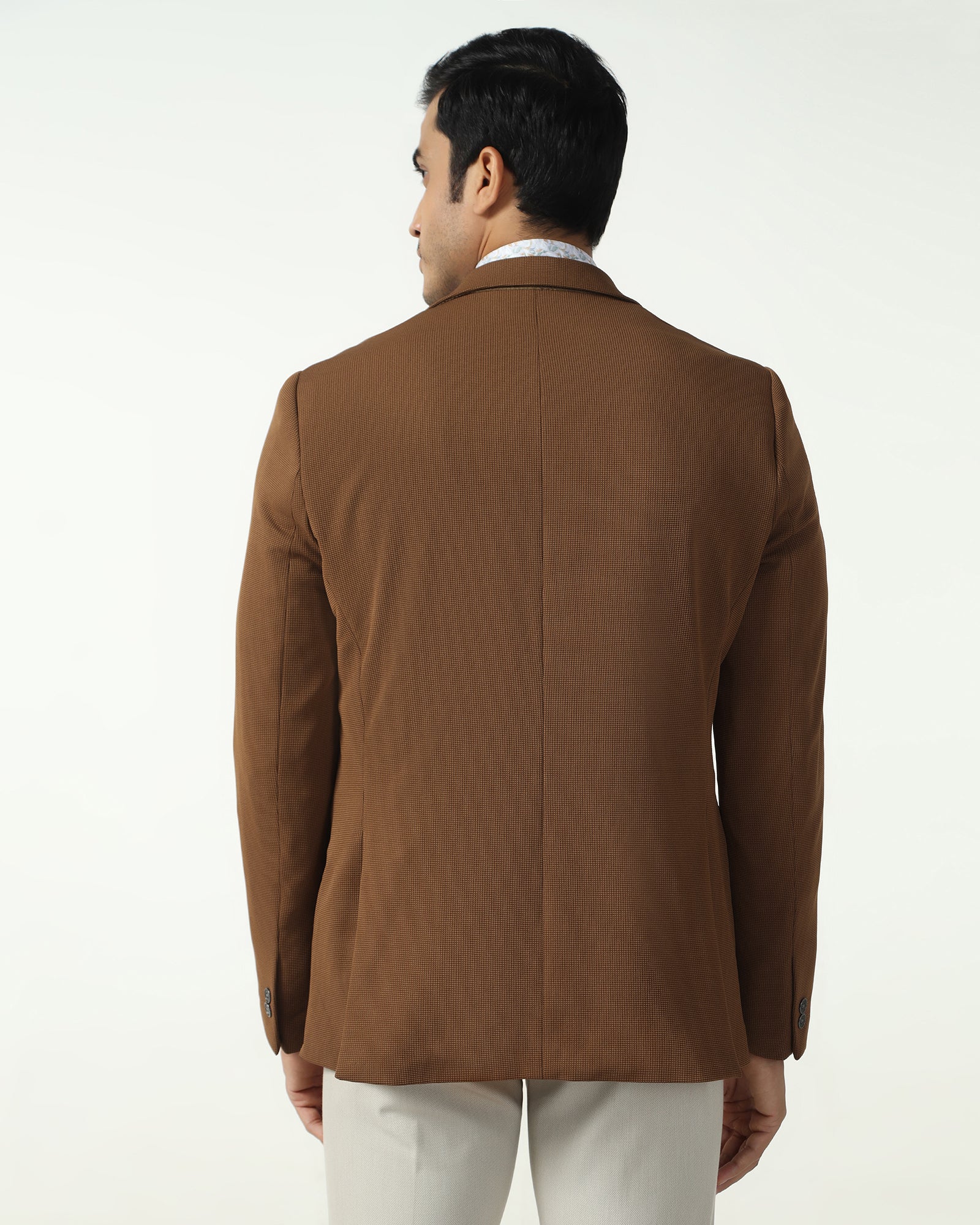 Formal Rust Textured Blazer - Rismo - Image 2