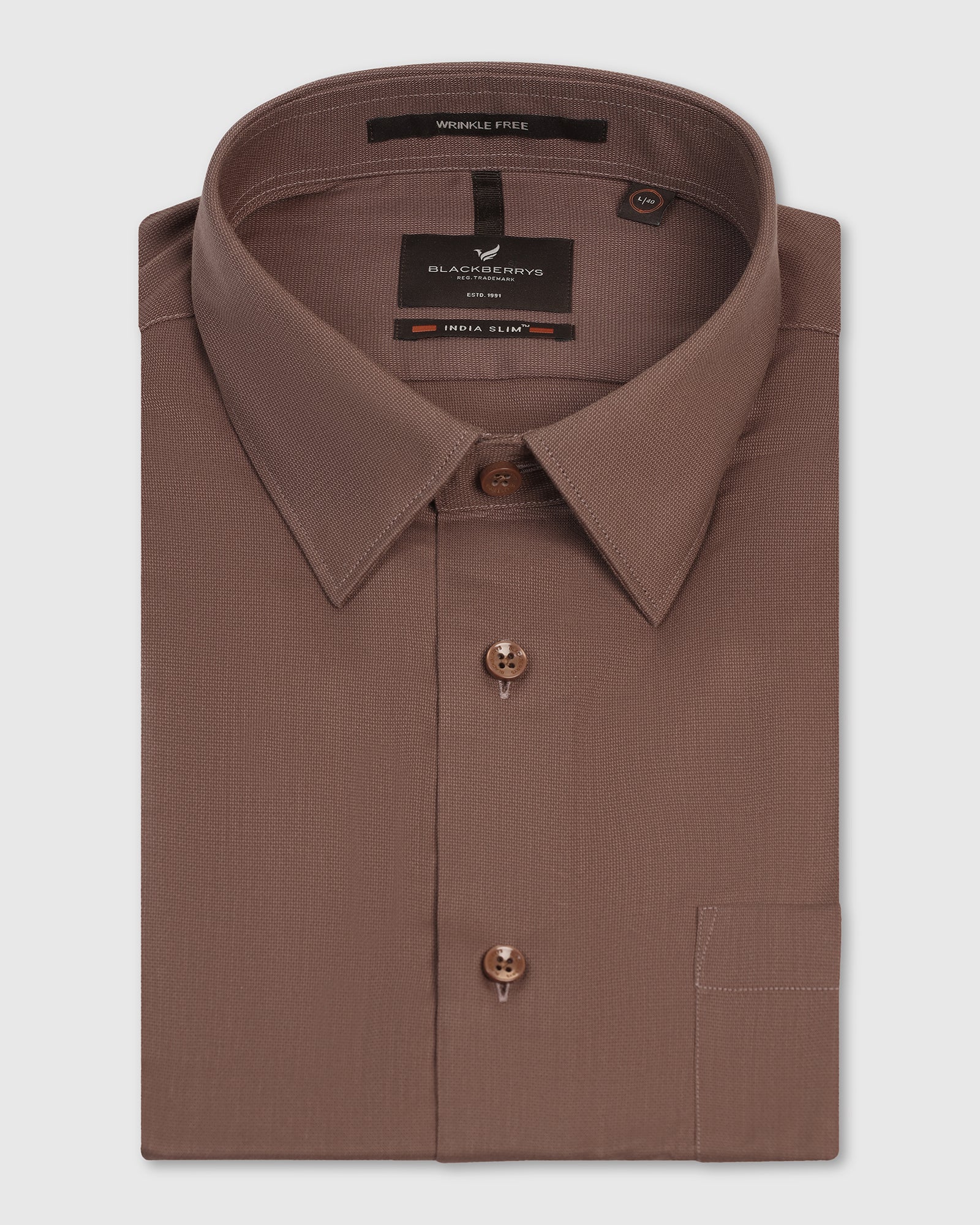 Non Iron Formal Rust Textured Shirt - Vlog - Image 5