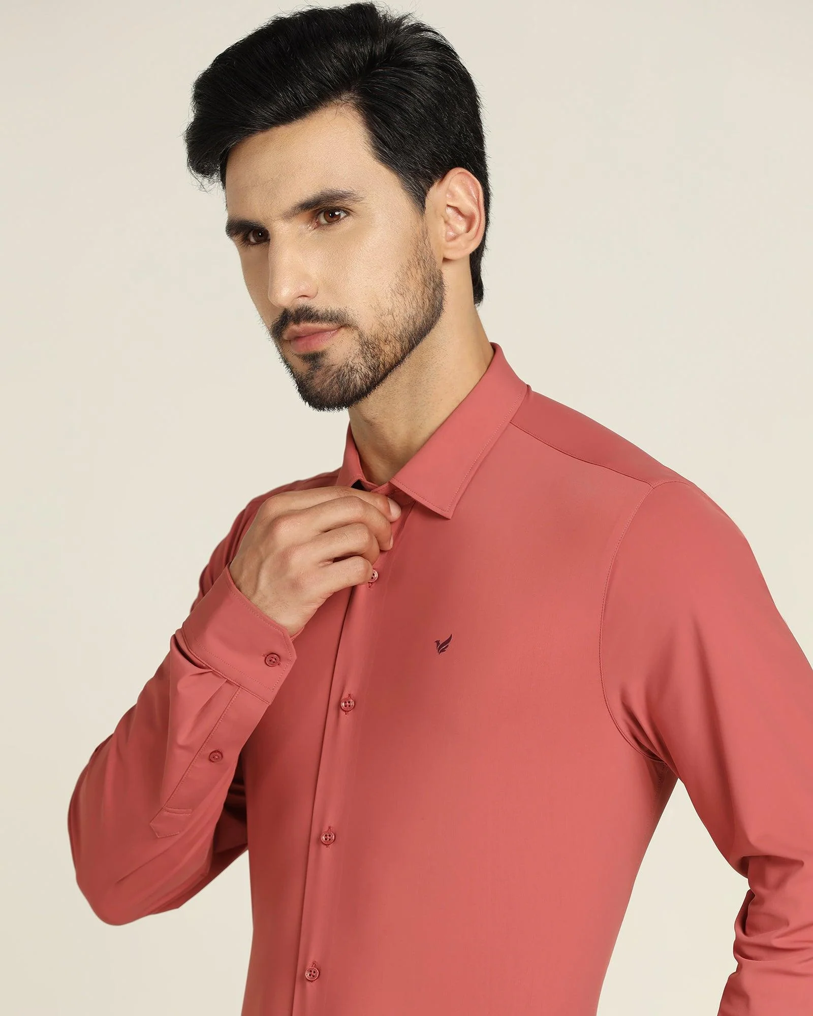 TechPro Formal Dusty Pink Solid Shirt - Zabka - Image 4