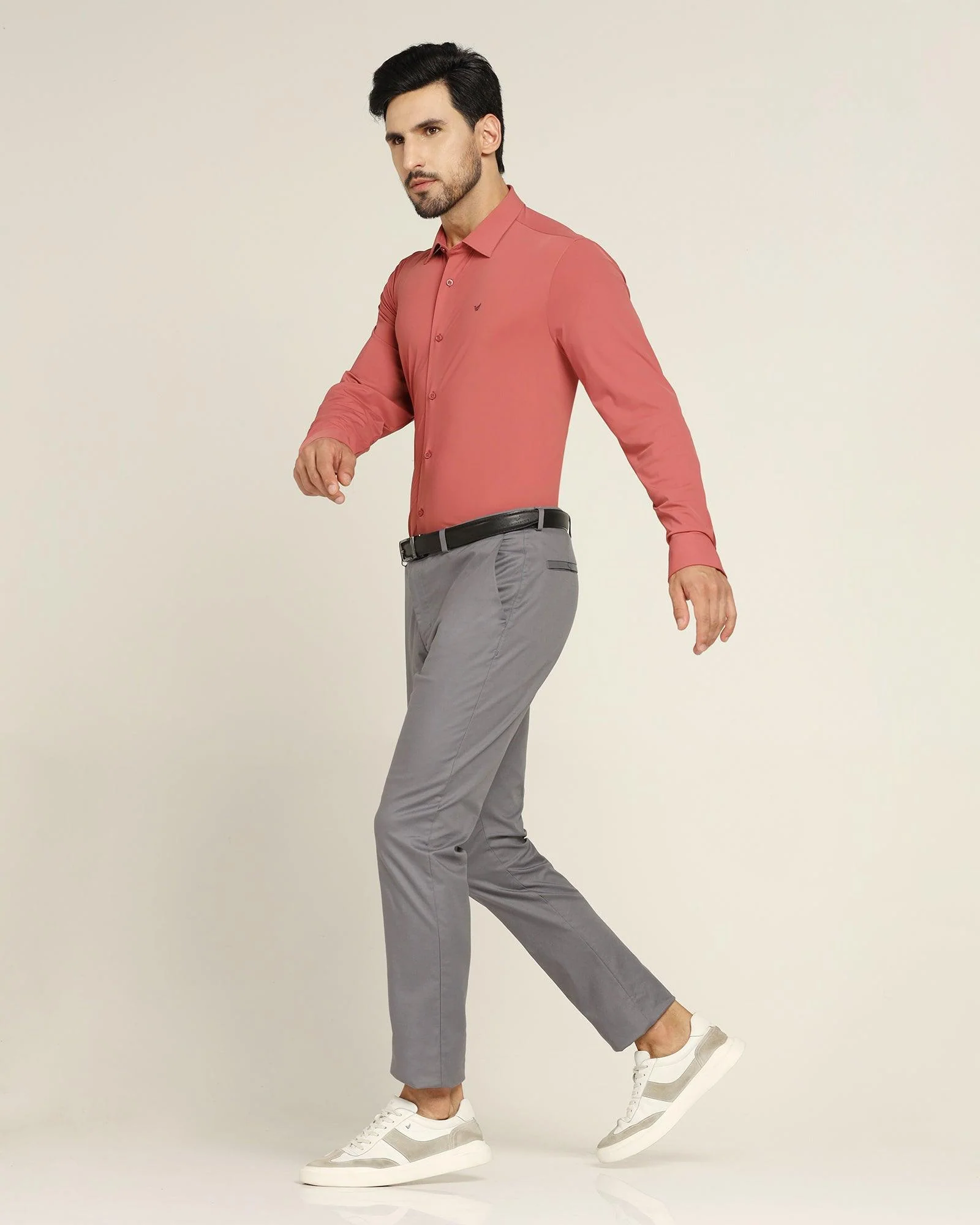 TechPro Formal Dusty Pink Solid Shirt - Zabka - Image 6