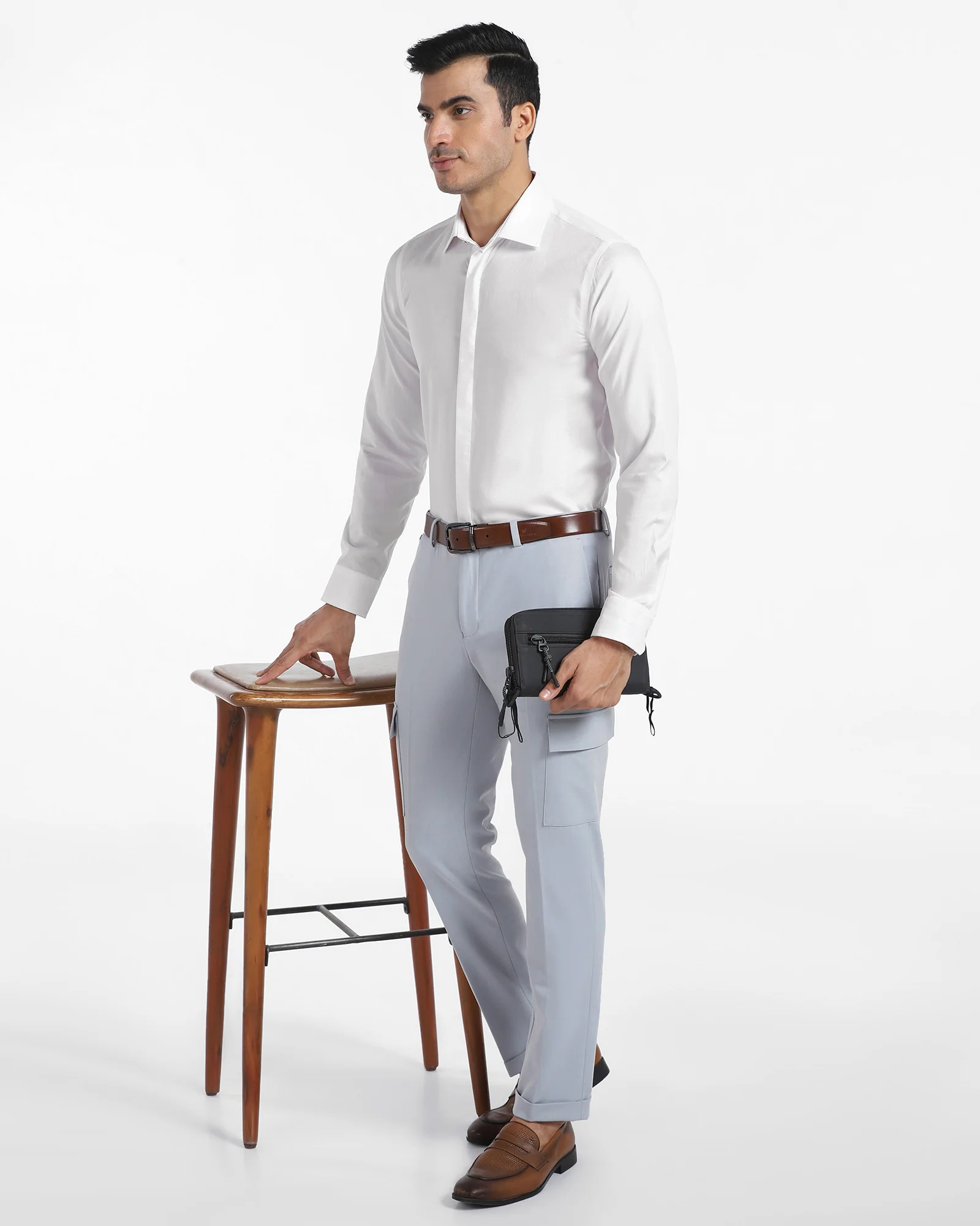 Formal Super White Textured Shirt - Kite - Image 8