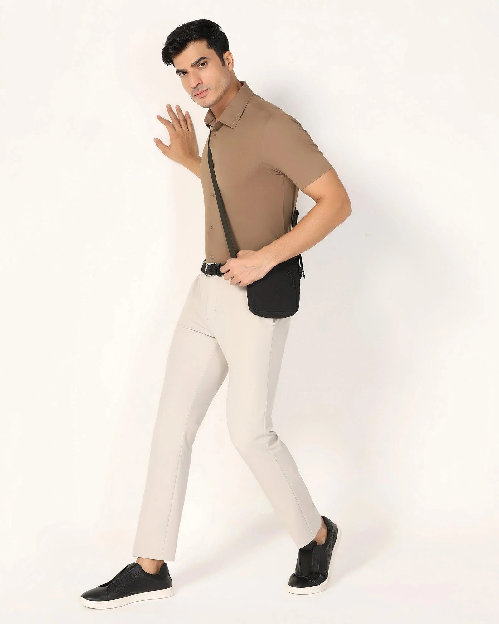 TechPro Formal Half Sleeve Tan Solid Shirt - Alfie - Image 7