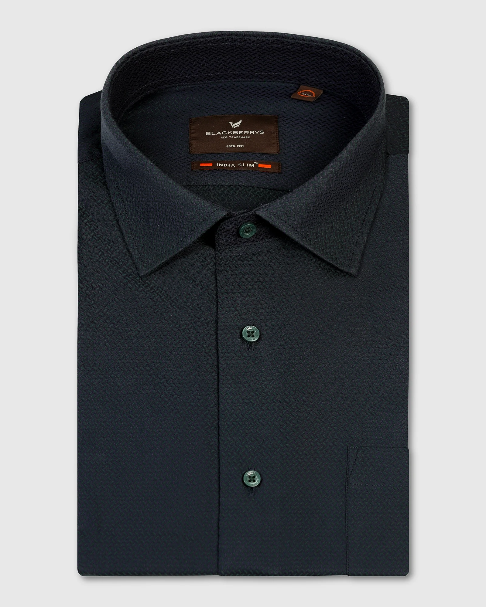 Formal Teal Textured Shirt - Dario - Image 5