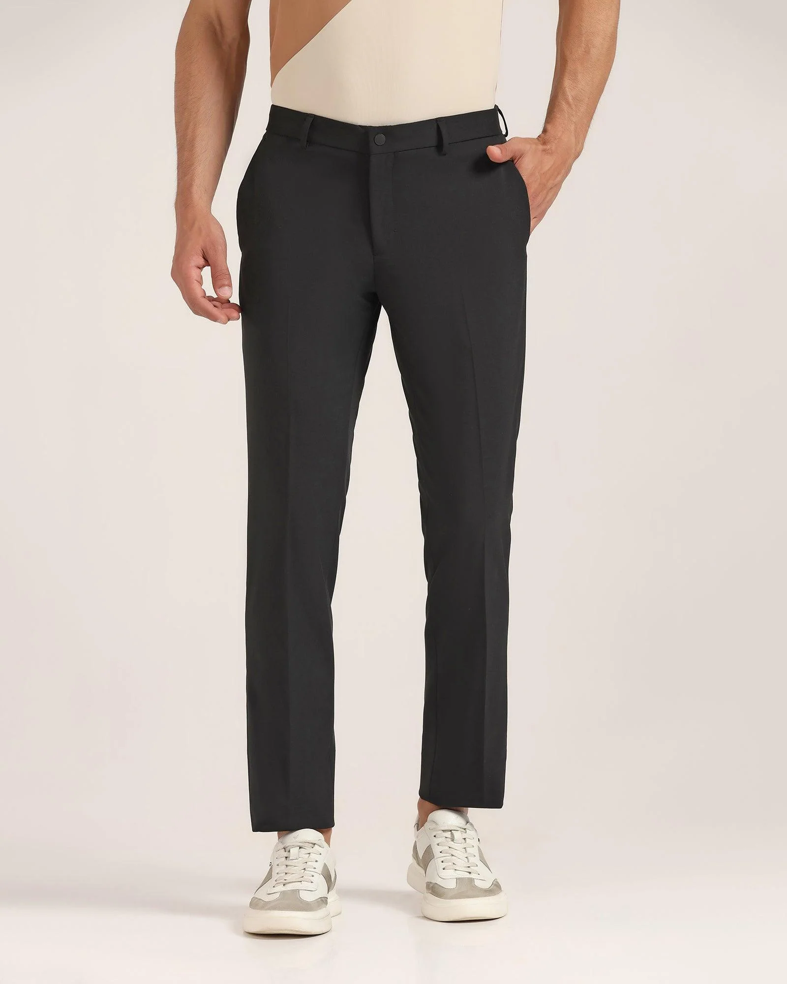 TechPro B-91 Formal Black Solid Trouser - Dean - Image 3