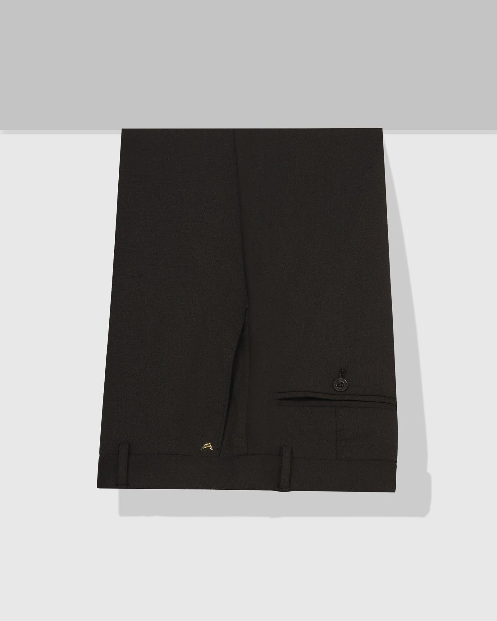 Luxe Slim Comfort B-95 Formal Black Solid Trouser - Meter - Image 5