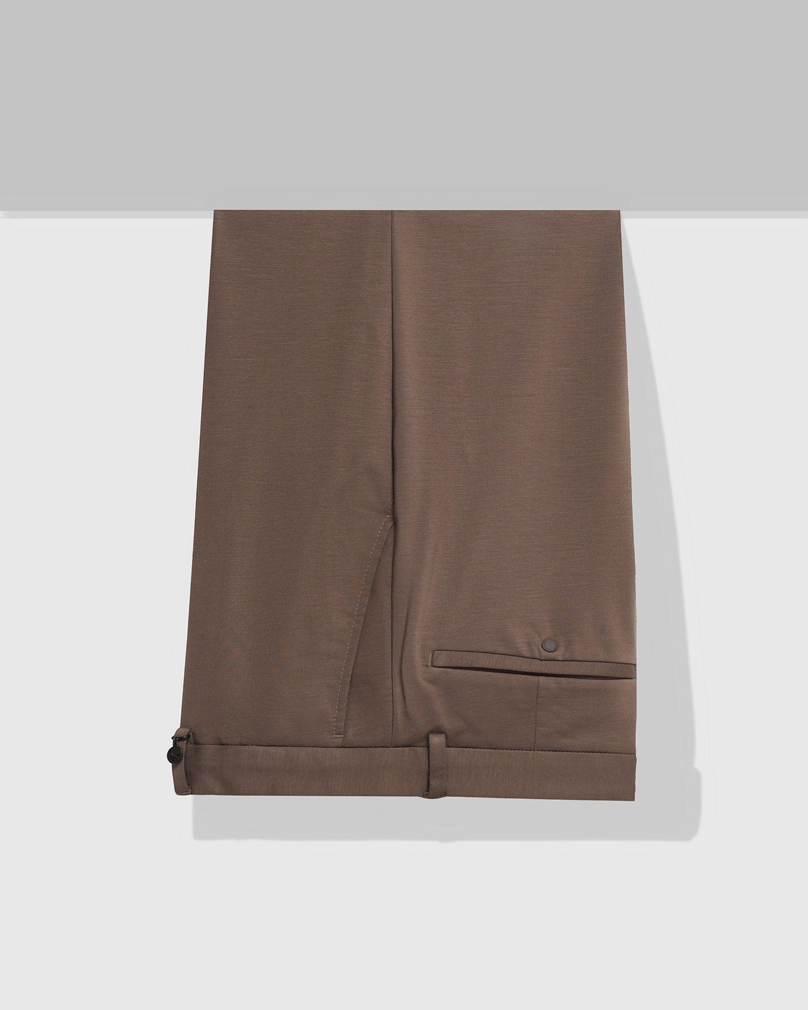 TechPro Slim Fit B-91 Formal Brown Solid Trouser - Explorer - Image 5