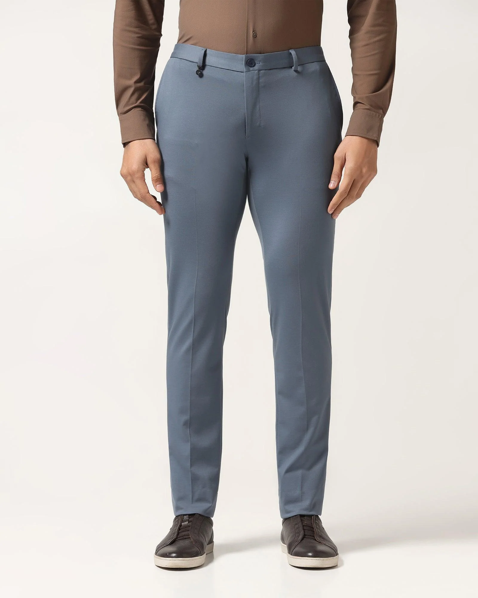 TechPro Slim Fit B-91 Formal Sky Blue Solid Trouser - Explorer - Image 3