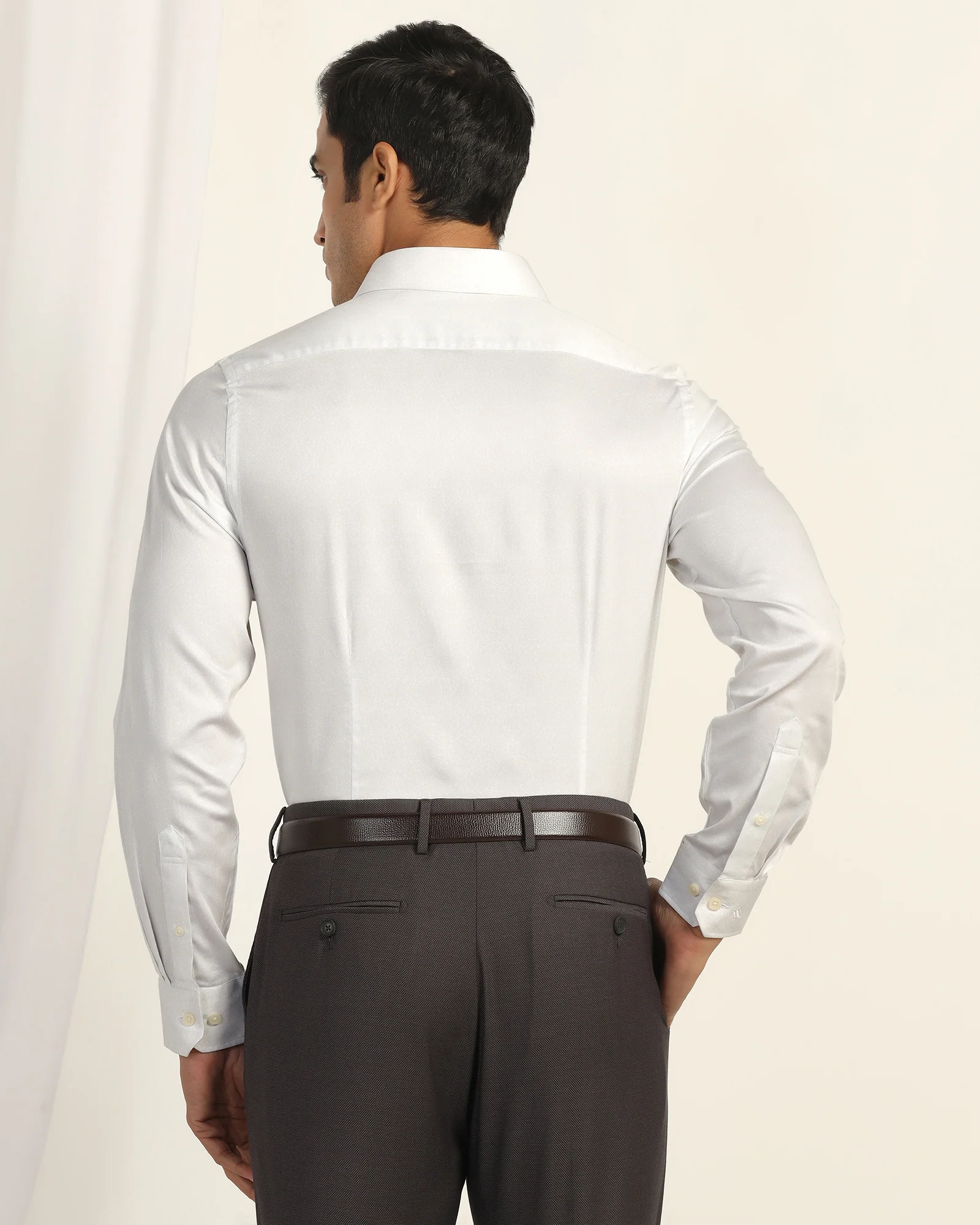 Formal White Printed Shirt -  Enzo - Image 2
