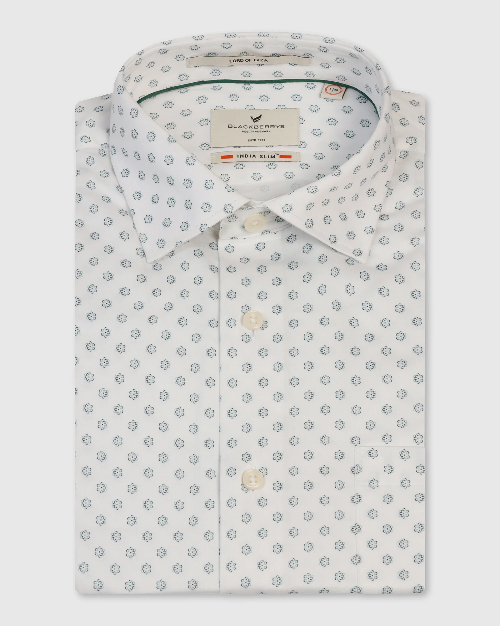 Formal White Printed Shirt - Title - Image 5