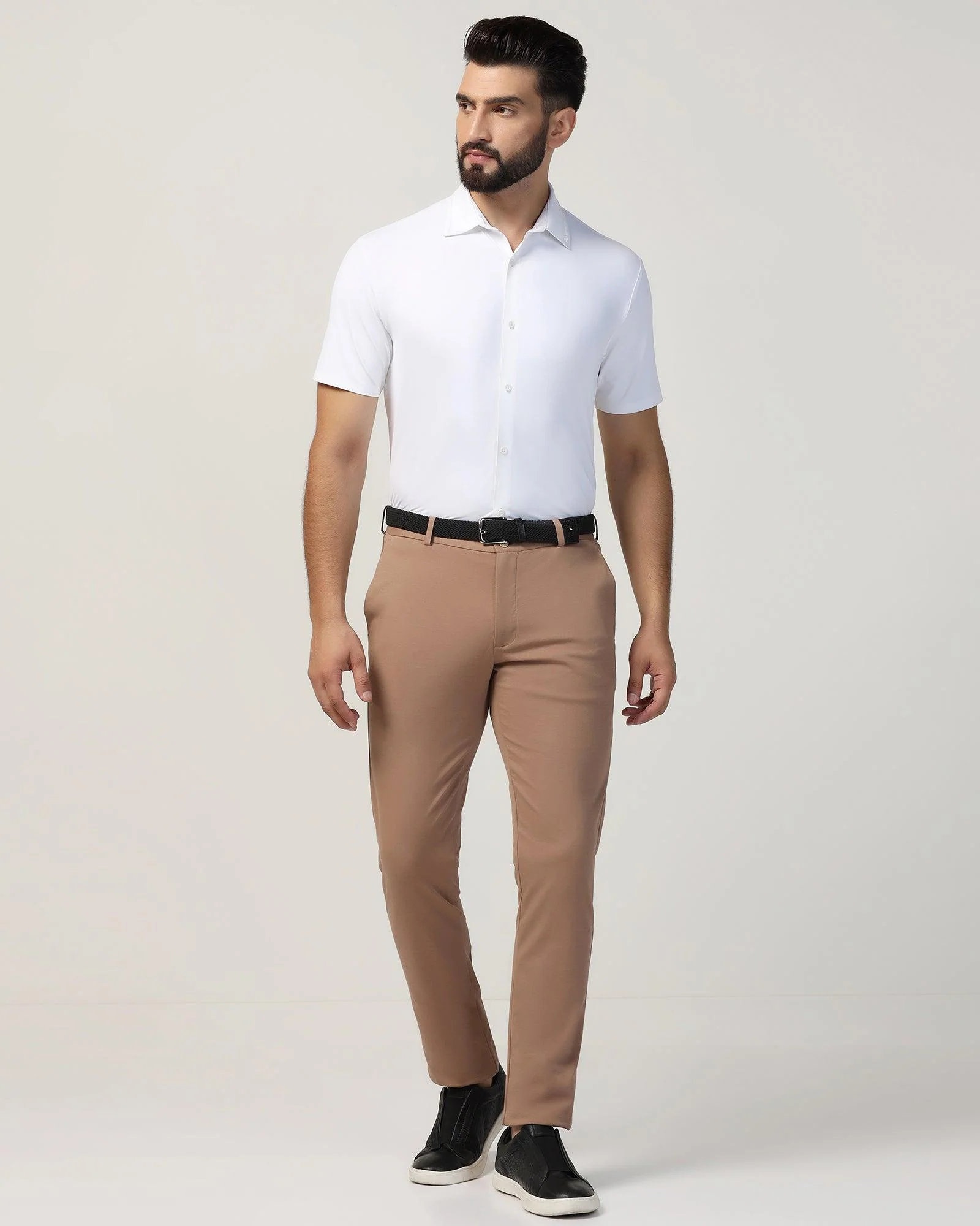 TechPro Formal Half Sleeve White Solid Shirt - Alfie - Image 3