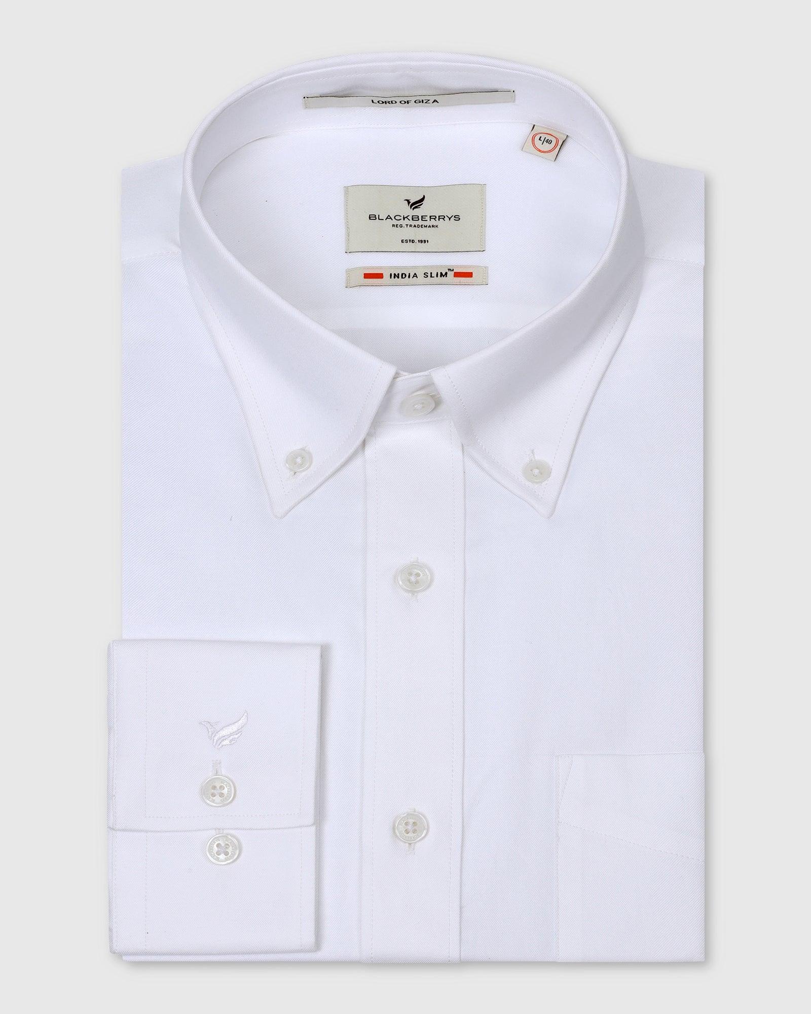 Formal White Stripe Shirt - Jamy - Image 5