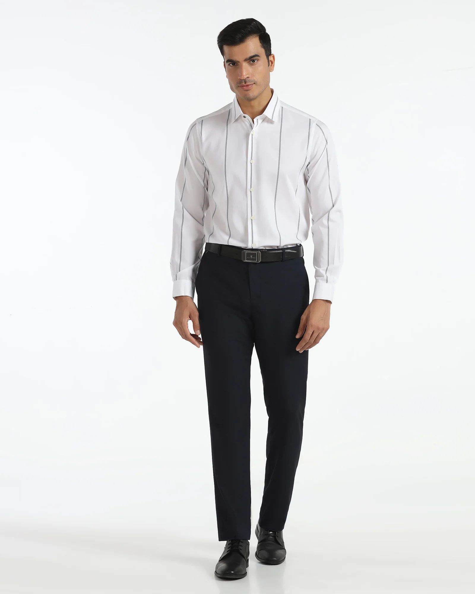 Formal White Stripe Shirt - Swing - Image 3