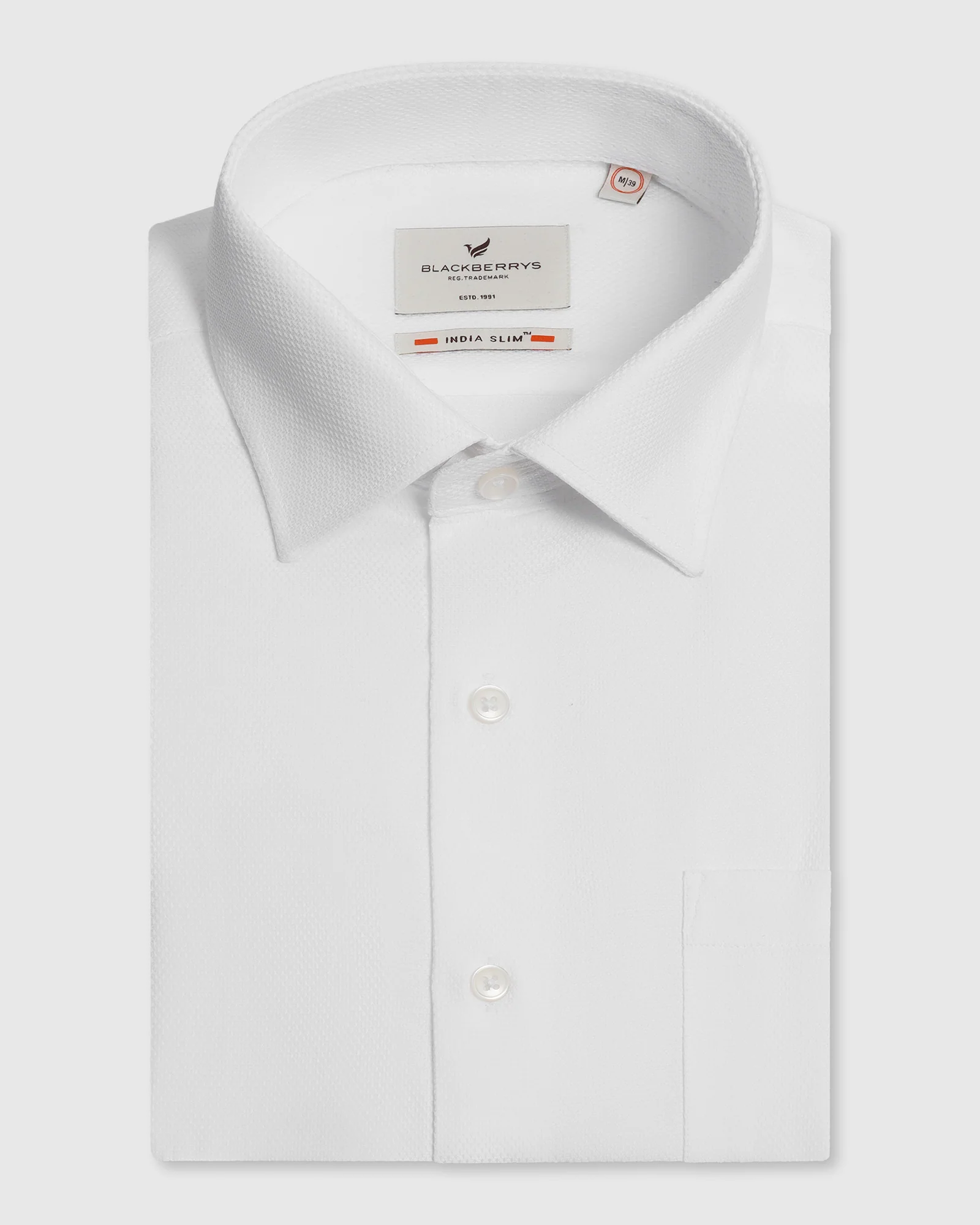 Formal White Textured Shirt - Evolve - Image 5
