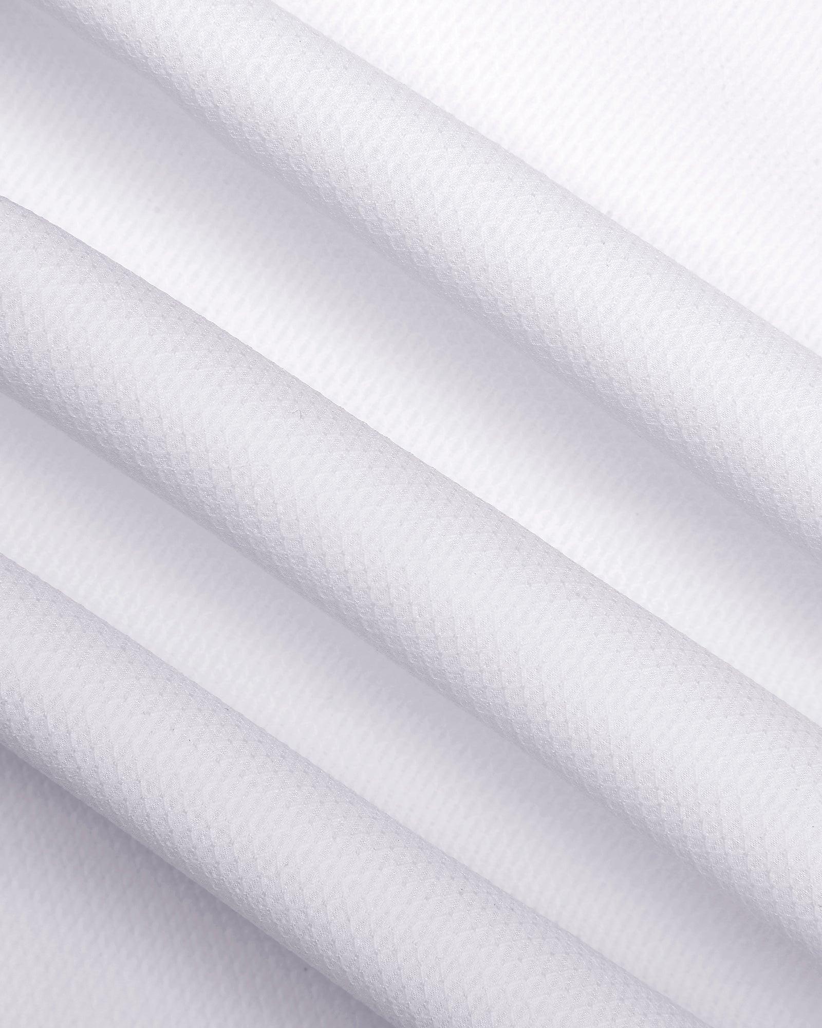 Non Iron Formal White Textured Shirt - Ivy - Image 6