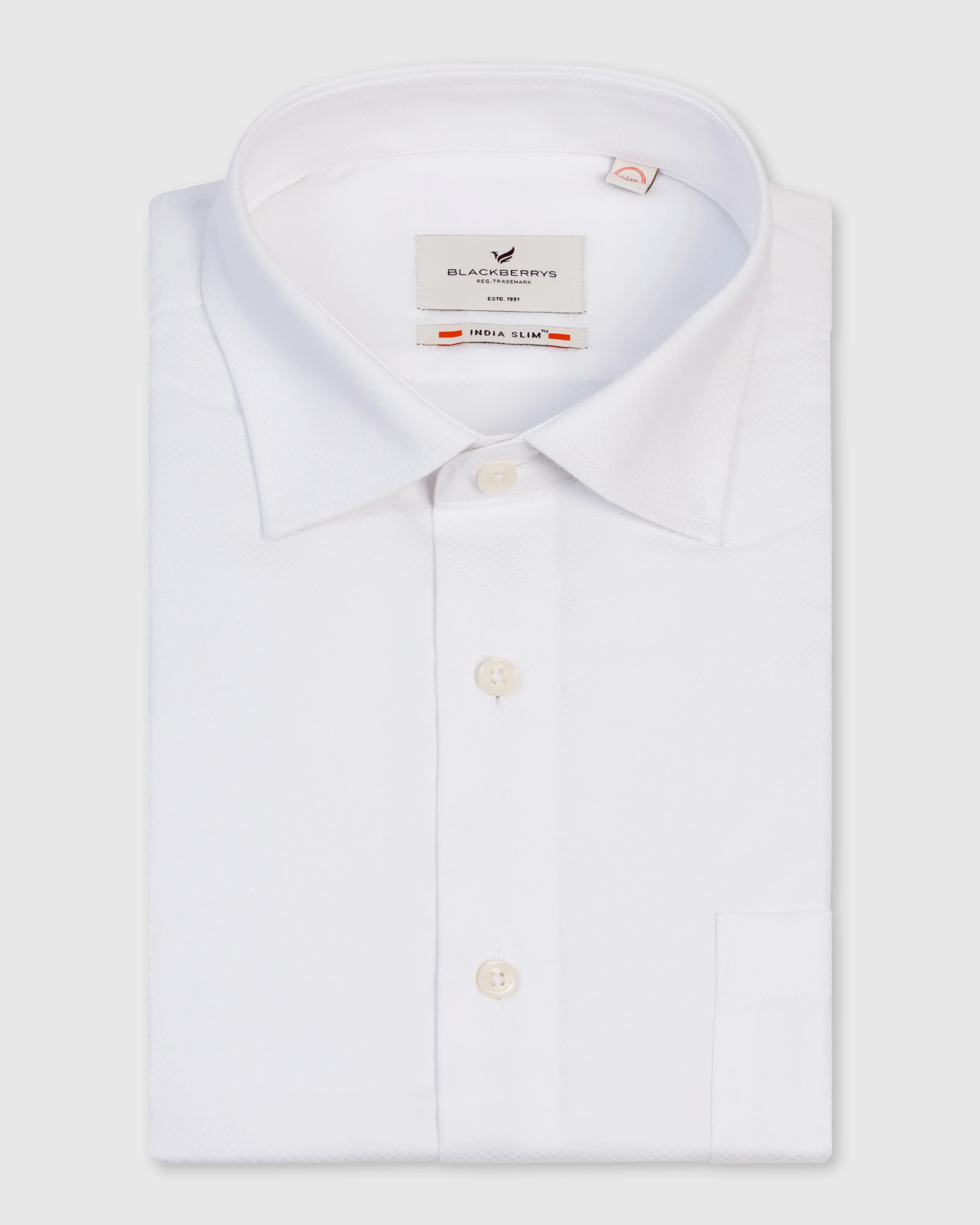 Formal White Textured Shirt - Noir - Image 5