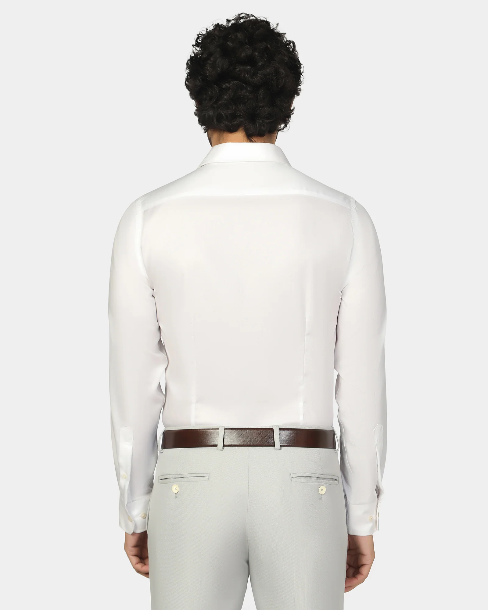 Formal Super White Textured Shirt - Rager - Image 2