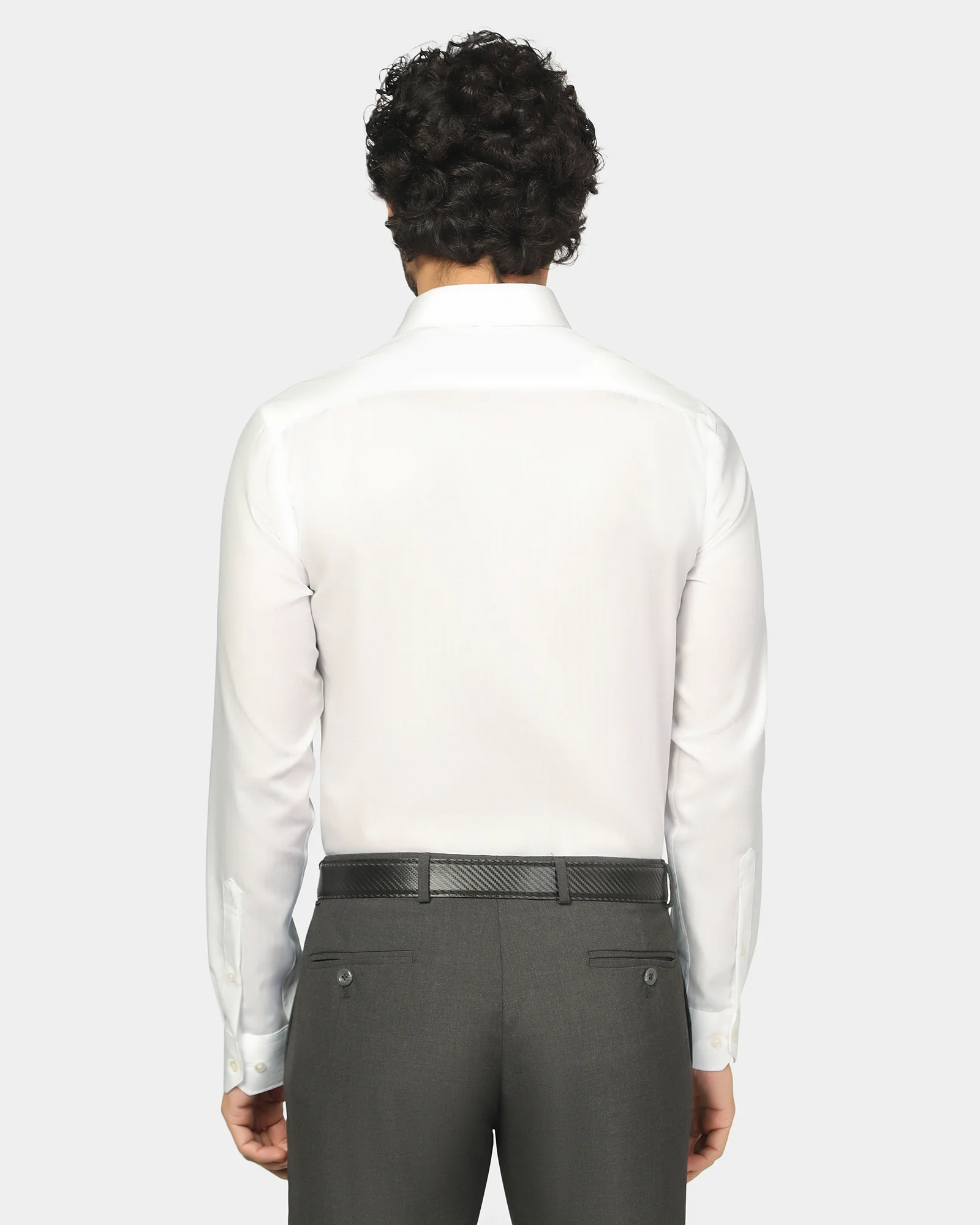 Formal Super White Textured Shirt - Tevin - Image 2