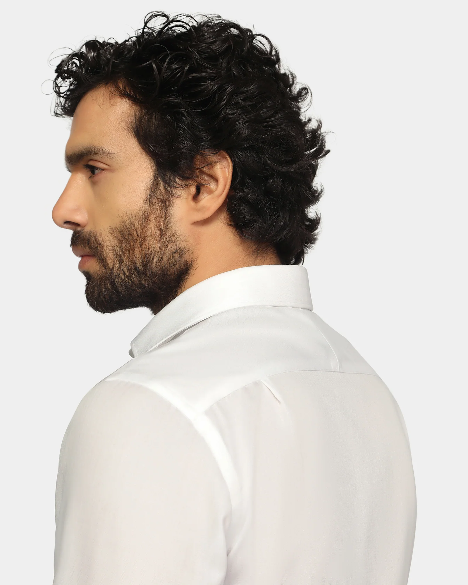 Formal Super White Textured Shirt - Tevin - Image 4