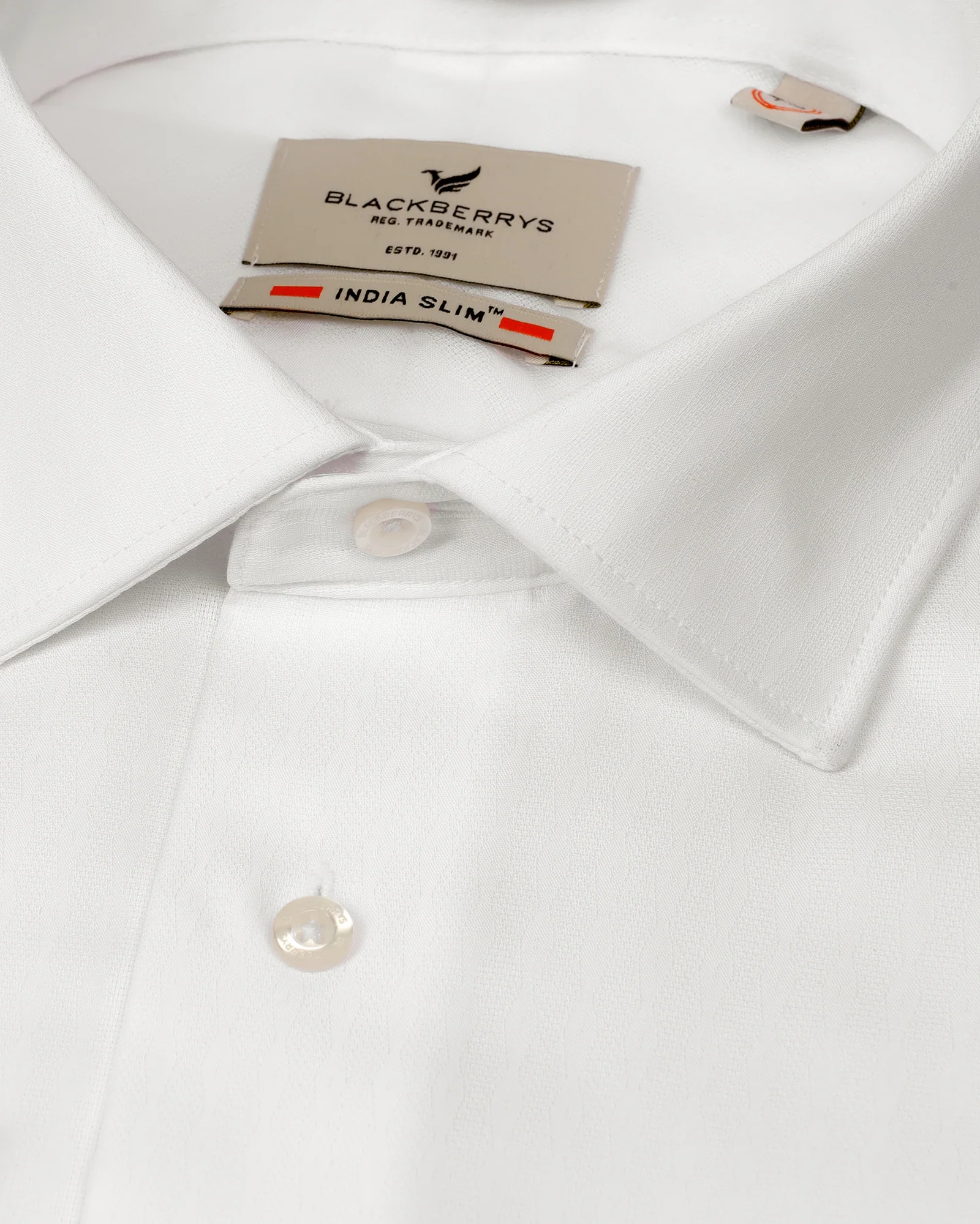 Formal Super White Textured Shirt - Tevin - Image 6