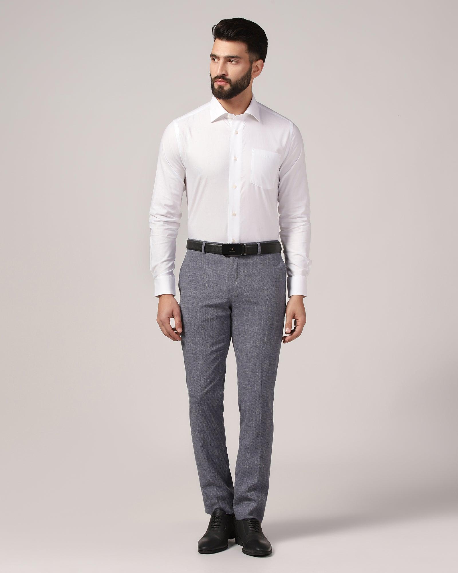 Formal White Textured Shirt - Warren - Image 3