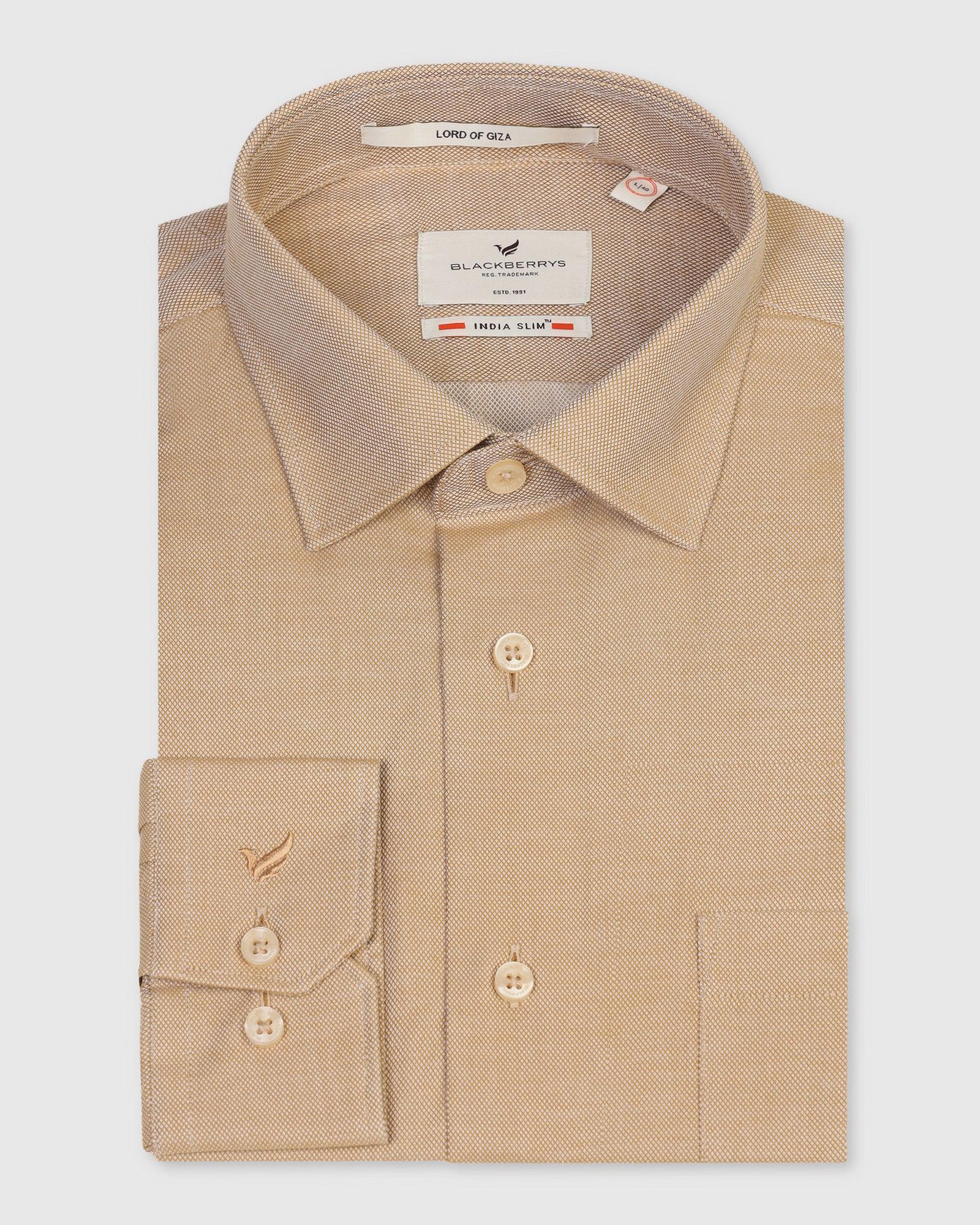 Formal Yellow Textured Shirt - Brat - Image 5