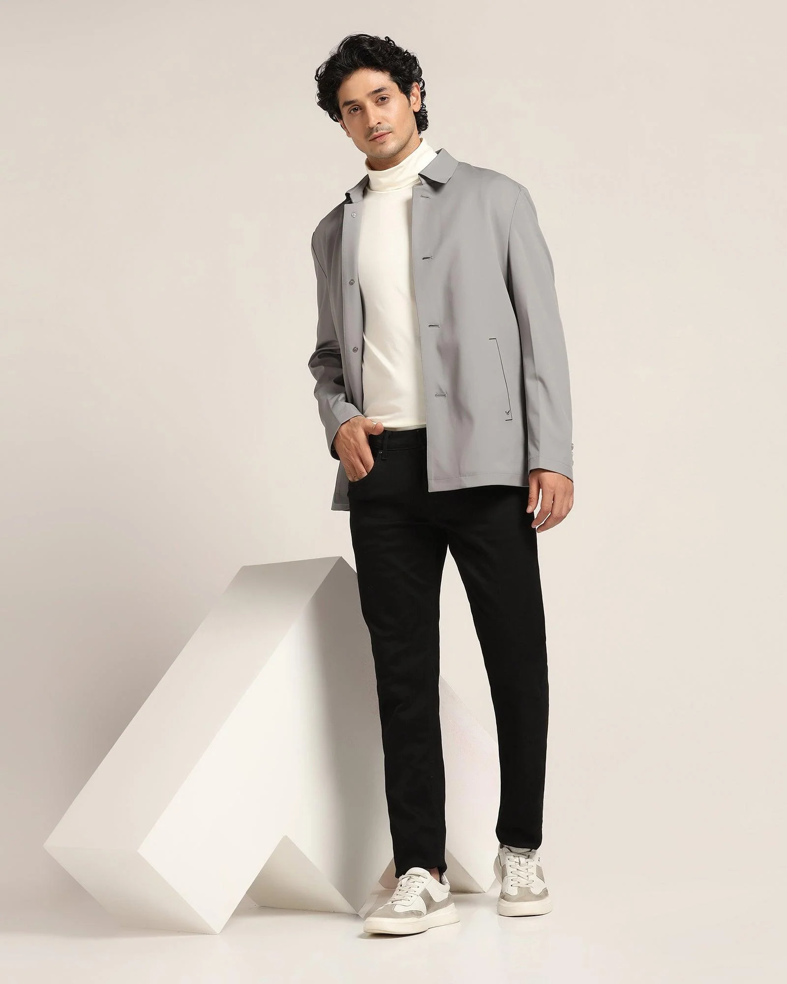 TechPro Grey Solid Jacket - Jackpot - Image 5