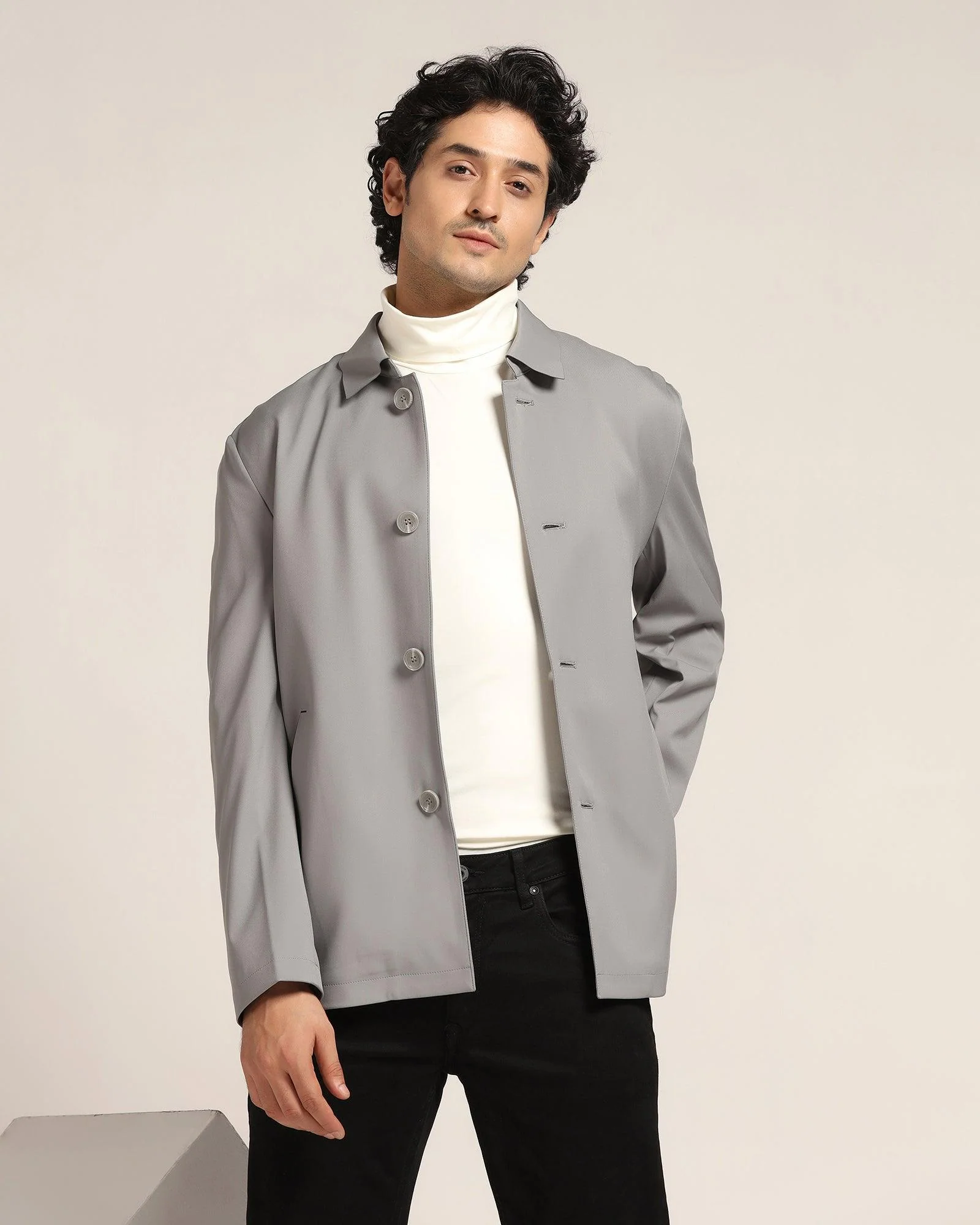 TechPro Grey Solid Jacket - Jackpot - Image 7