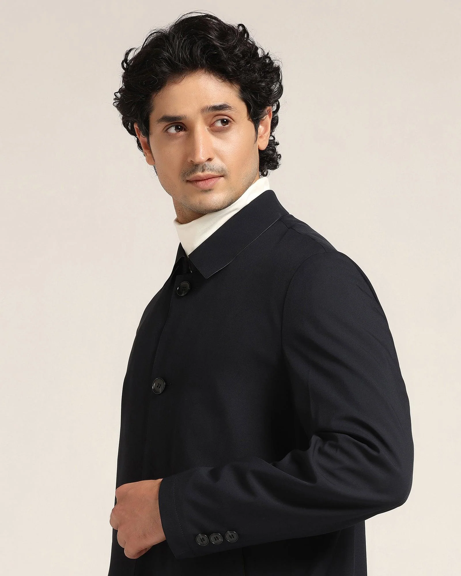 TechPro Navy Solid Jacket - Jackpot - Image 4