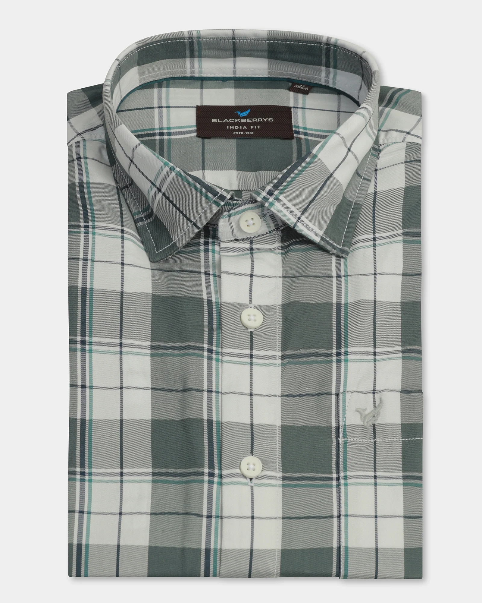 Green Check Shirt - Bergen - Image 5