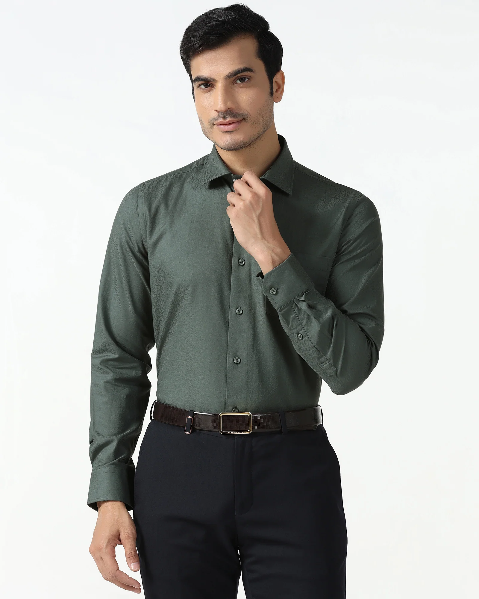 Green Jacquard Shirt - Romeo